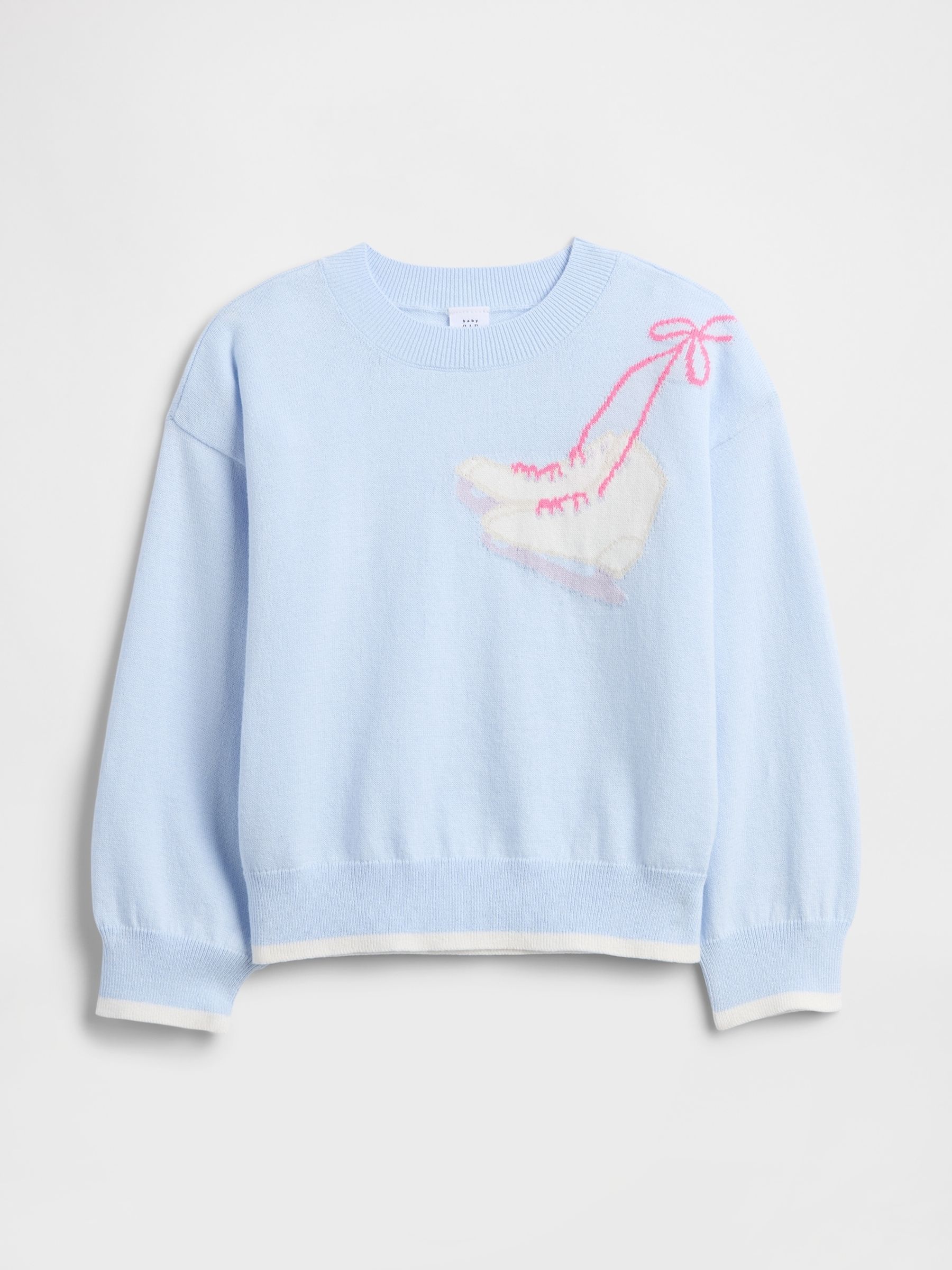 Blue Intarsia Knit Sweatshirt (6mths-5yrs) - Image 1 of 3 Blue Intarsia Knit Sweatshirt (6mths-5yrs) - Image 1 of 3