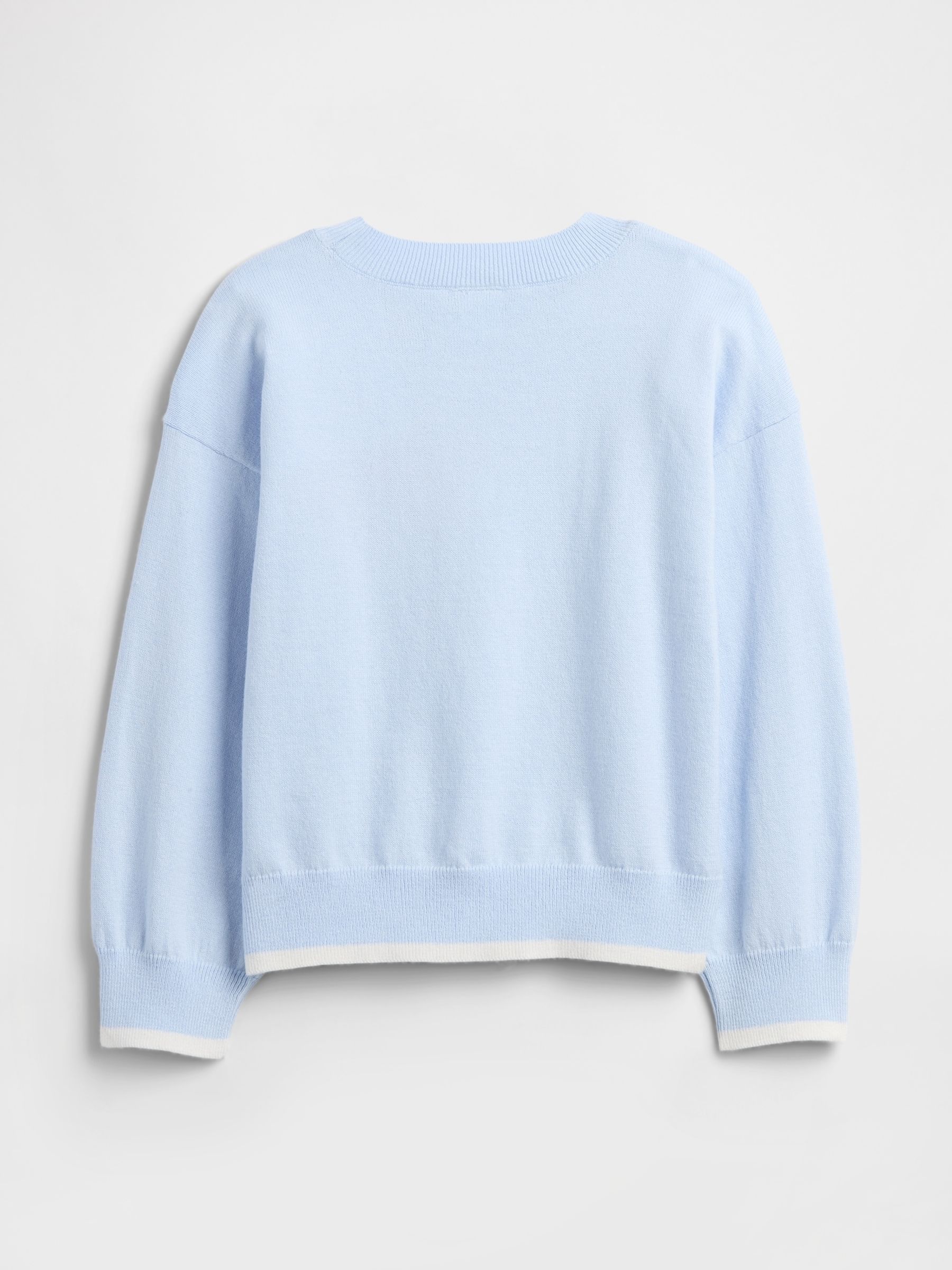 Blue Intarsia Knit Sweatshirt (6mths-5yrs) - Image 2 of 3 Blue Intarsia Knit Sweatshirt (6mths-5yrs) - Image 2 of 3