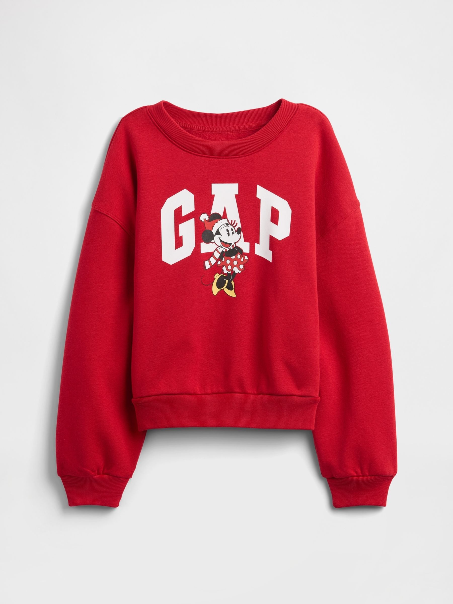 Red Disney Minnie Mouse Oversized Logo Sweatshirt - Image 1 of 3