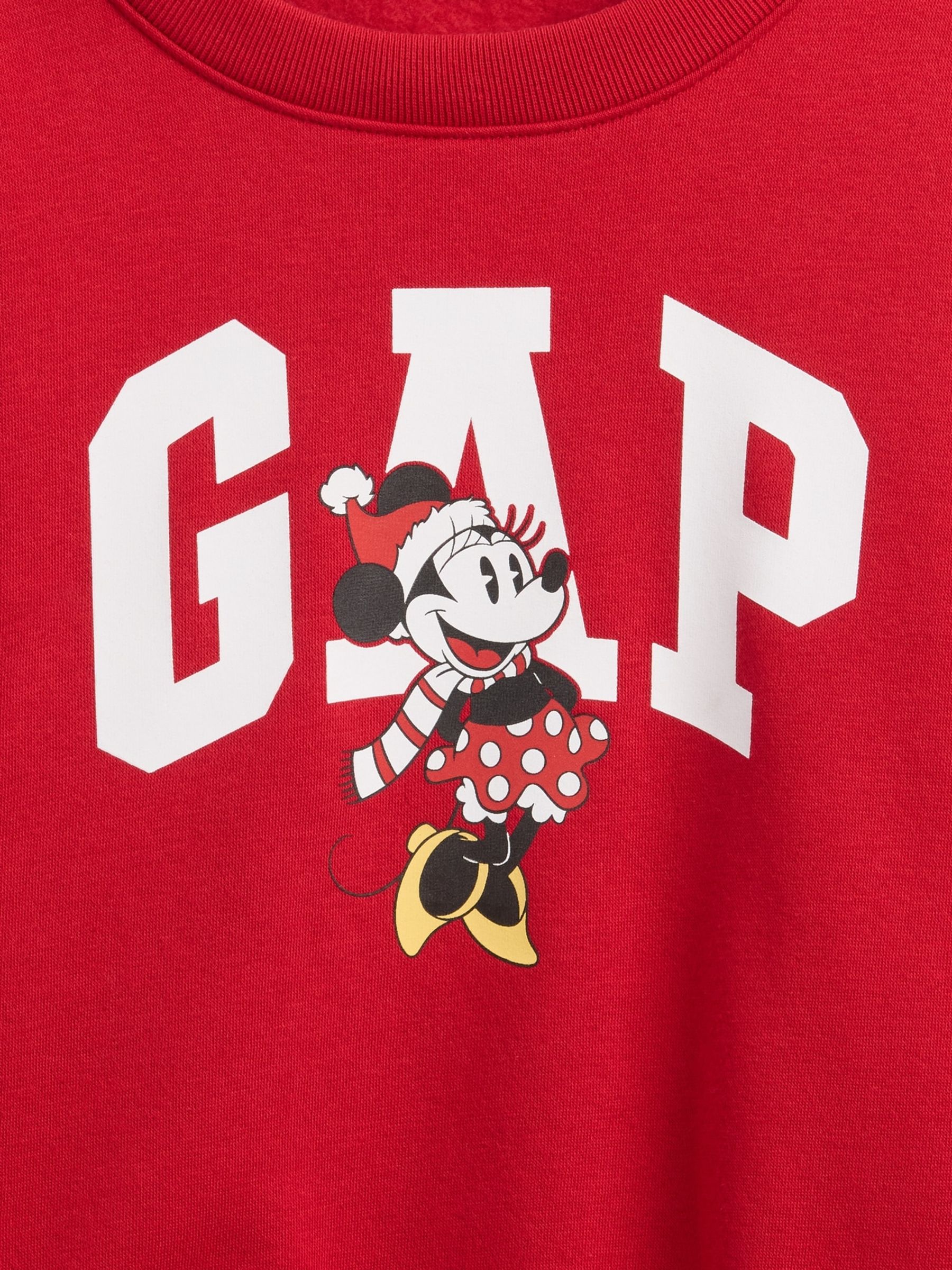 Red Disney Minnie Mouse Oversized Logo Sweatshirt - Image 3 of 3