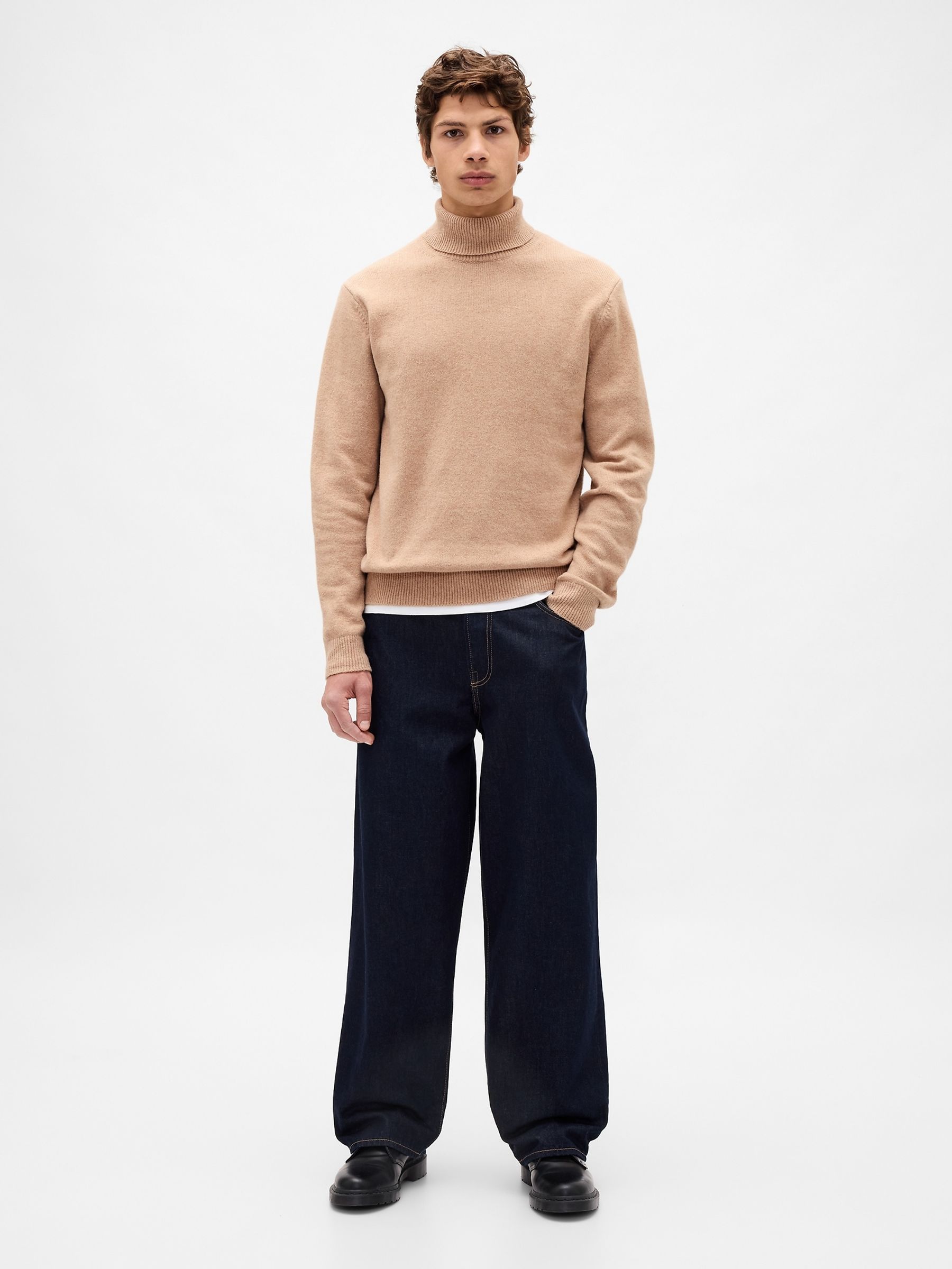Beige CashSoft Turtle Neck Jumper - Image 3 of 4