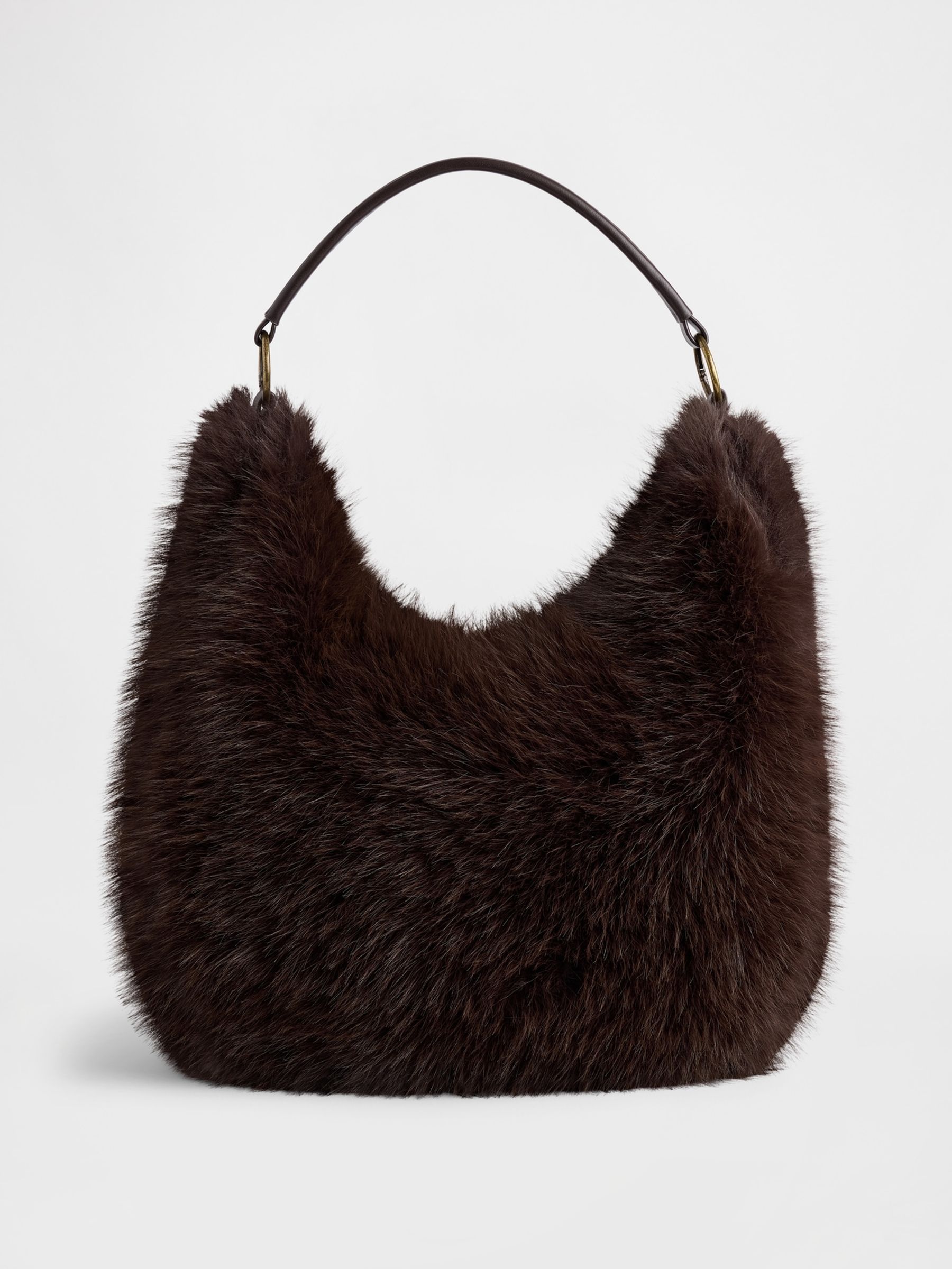 Brown Faux Fur Slouchy Bag - Image 2 of 5
