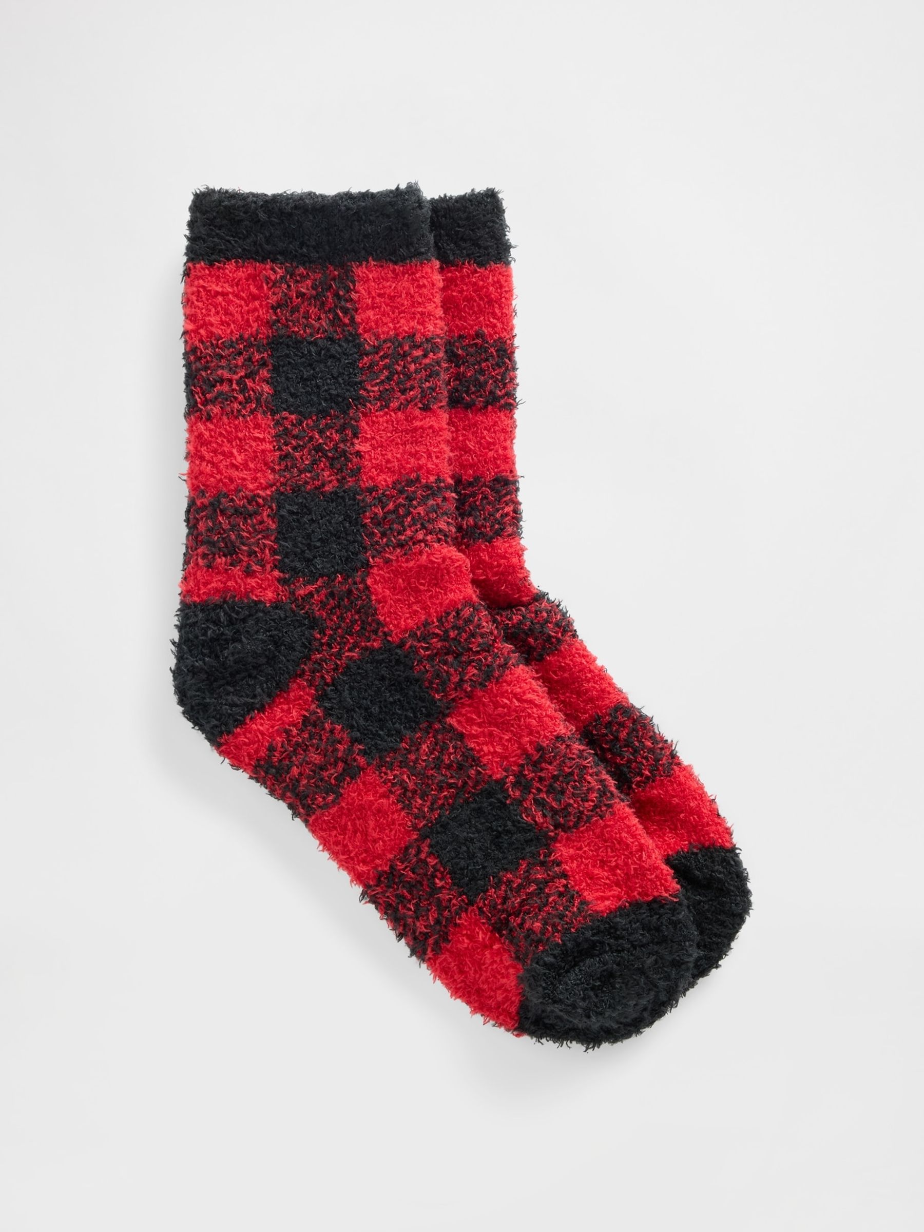 Red/Black check Cosy Socks - Image 1 of 1