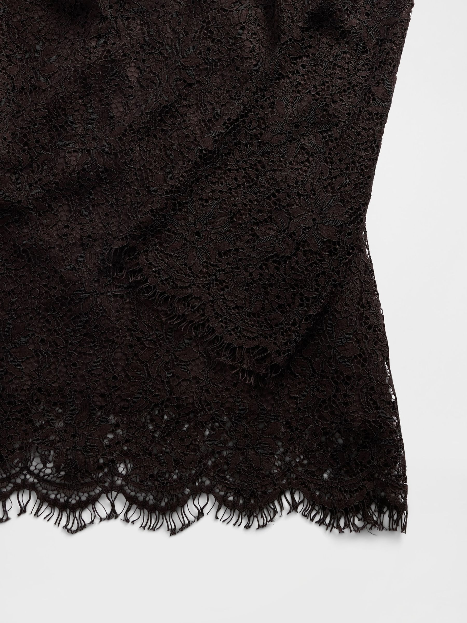 Black Lace Mini Shift Dress - Image 4 of 4