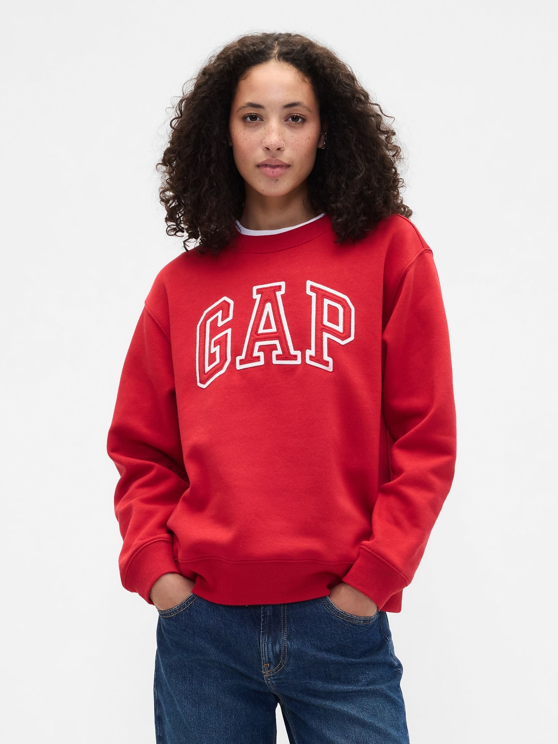 Red Logo Fleece Sweatshirt - Image 1 of 5