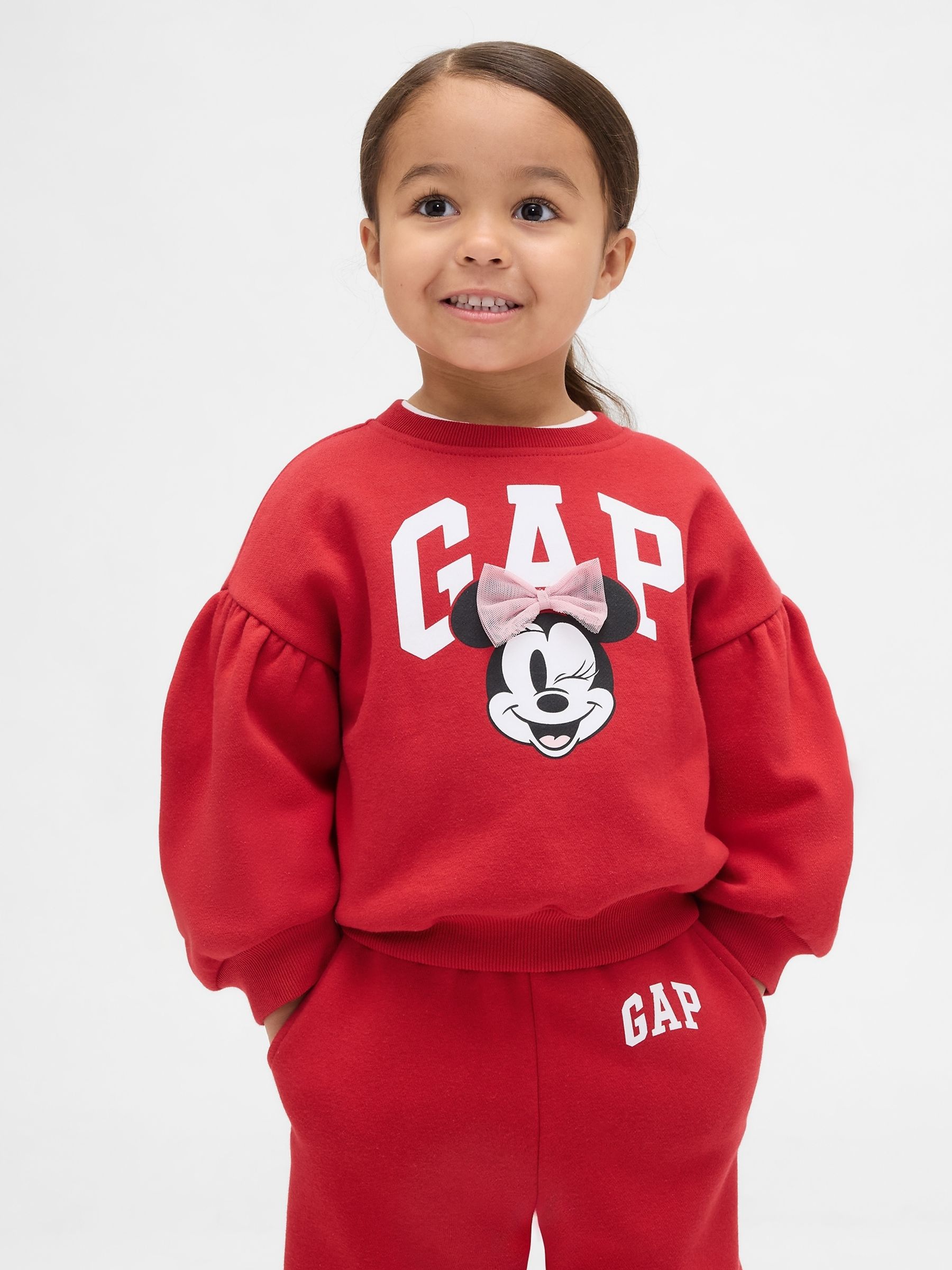 Red Disney VintageSoft Logo Bubble Sweatshirt - Image 1 of 3