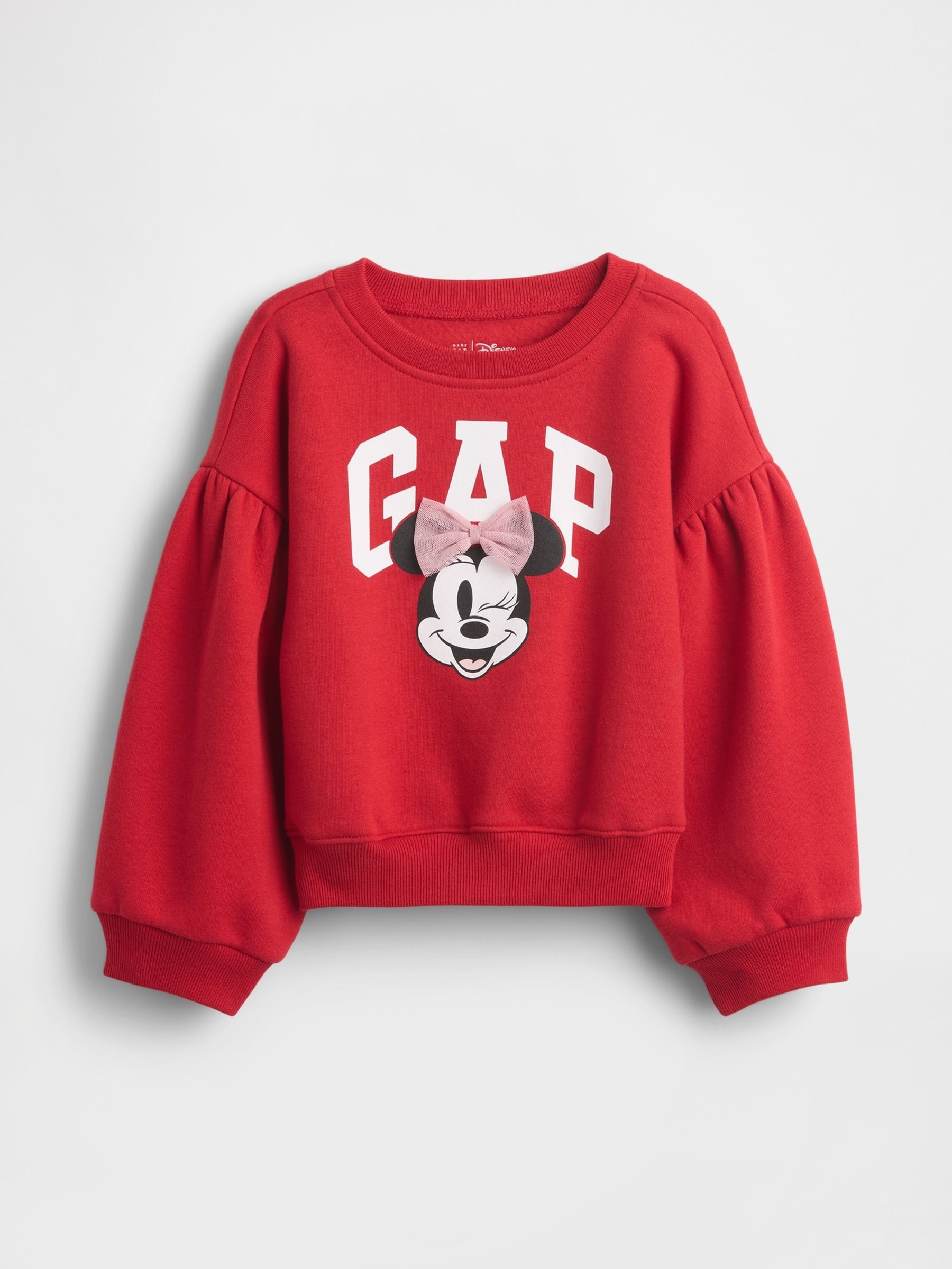 Red Disney VintageSoft Logo Bubble Sweatshirt - Image 2 of 3