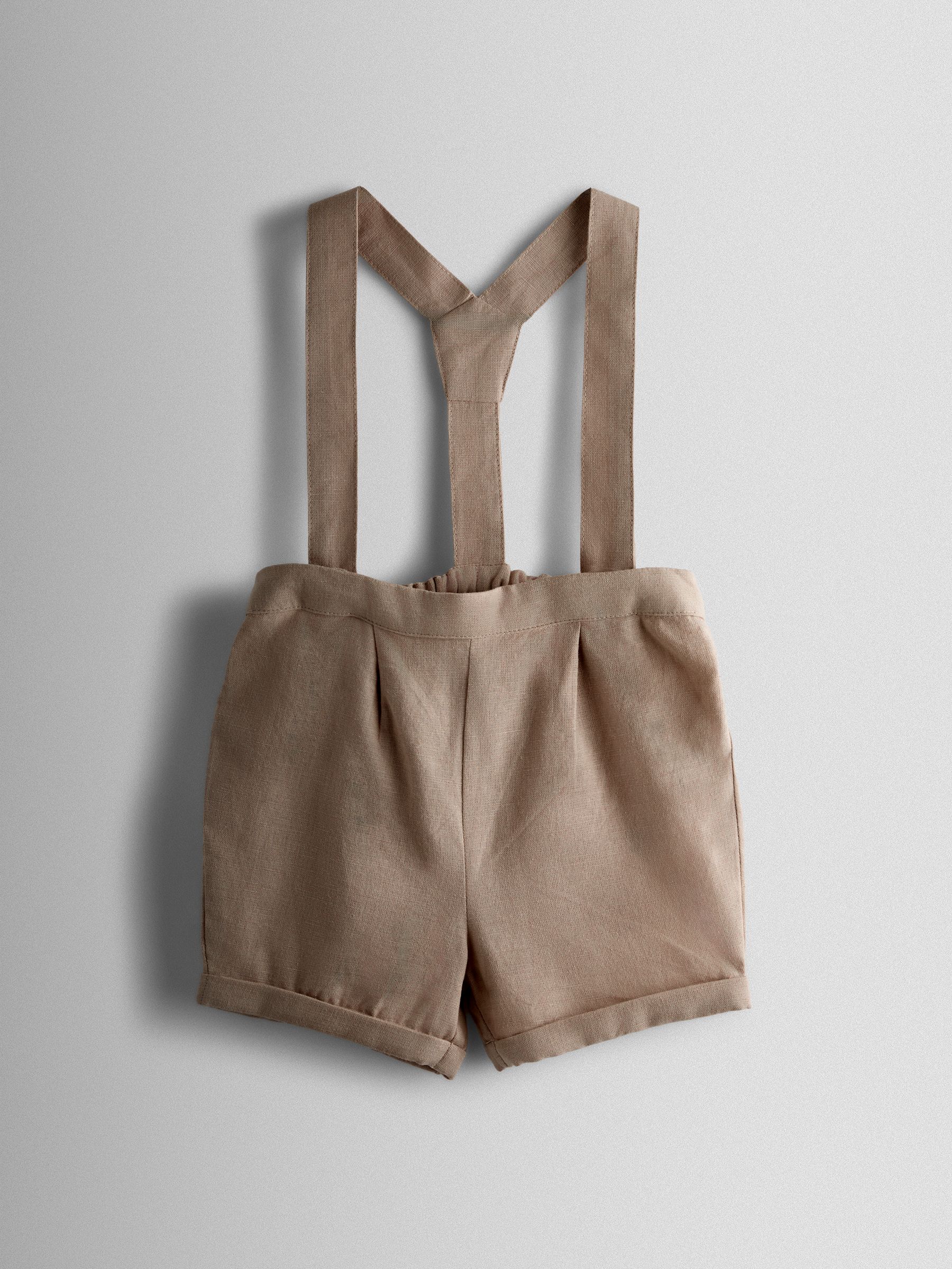 Natural 2-Piece Grandad Shirt & Shorts Set - Image 2 of 6
