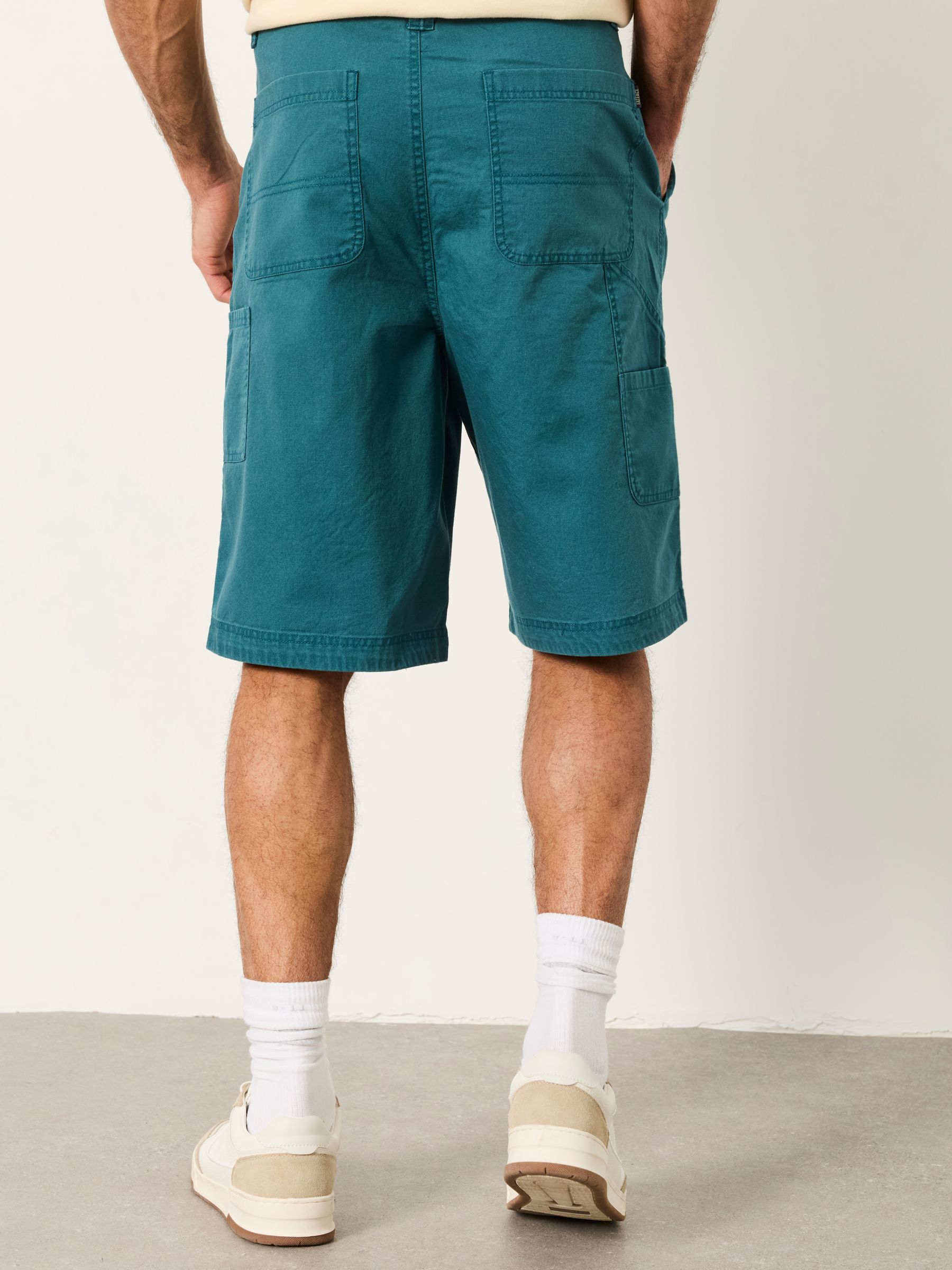 Pascal Dark Teal Blue Utility Shorts - Image 2 of 6