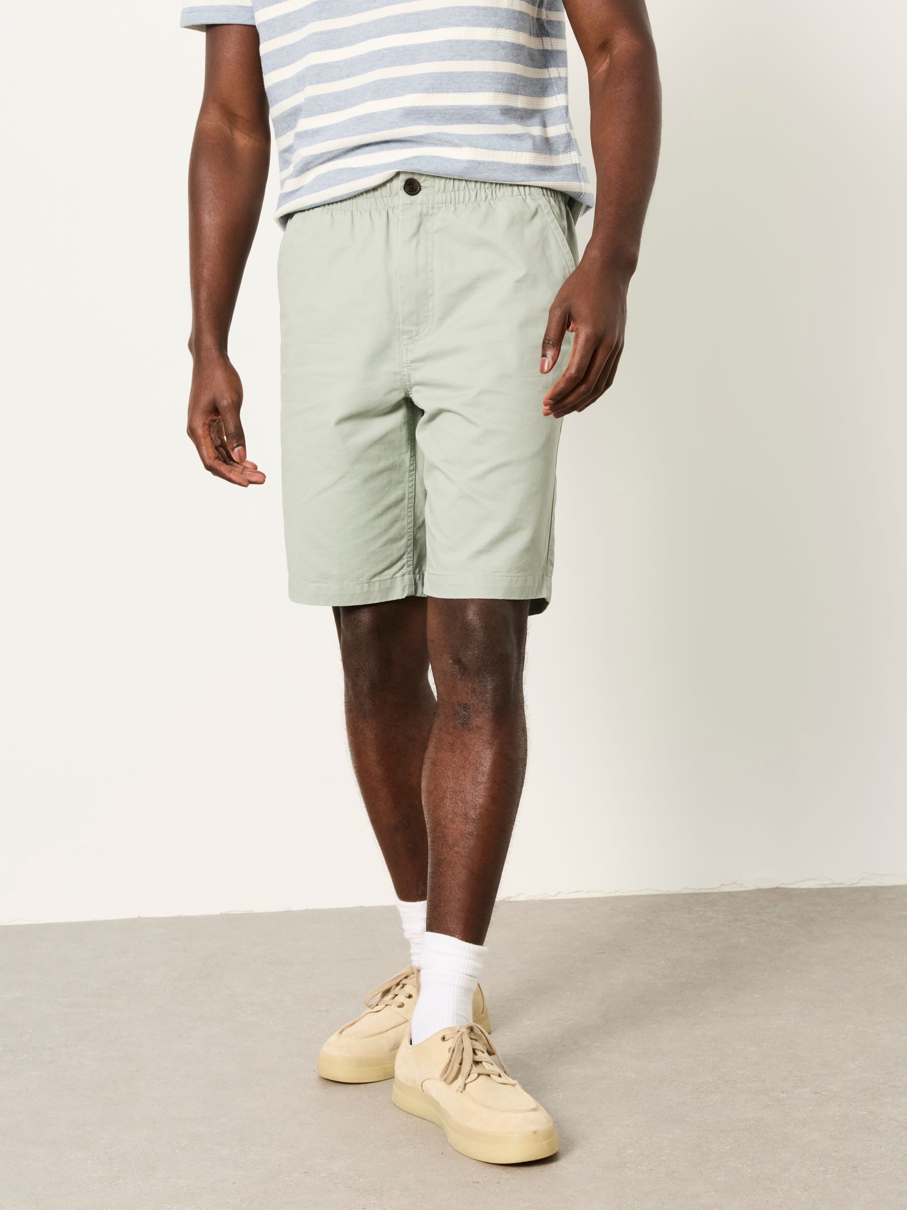 Selsey Sage Green Pull On Shorts - Image 1 of 6