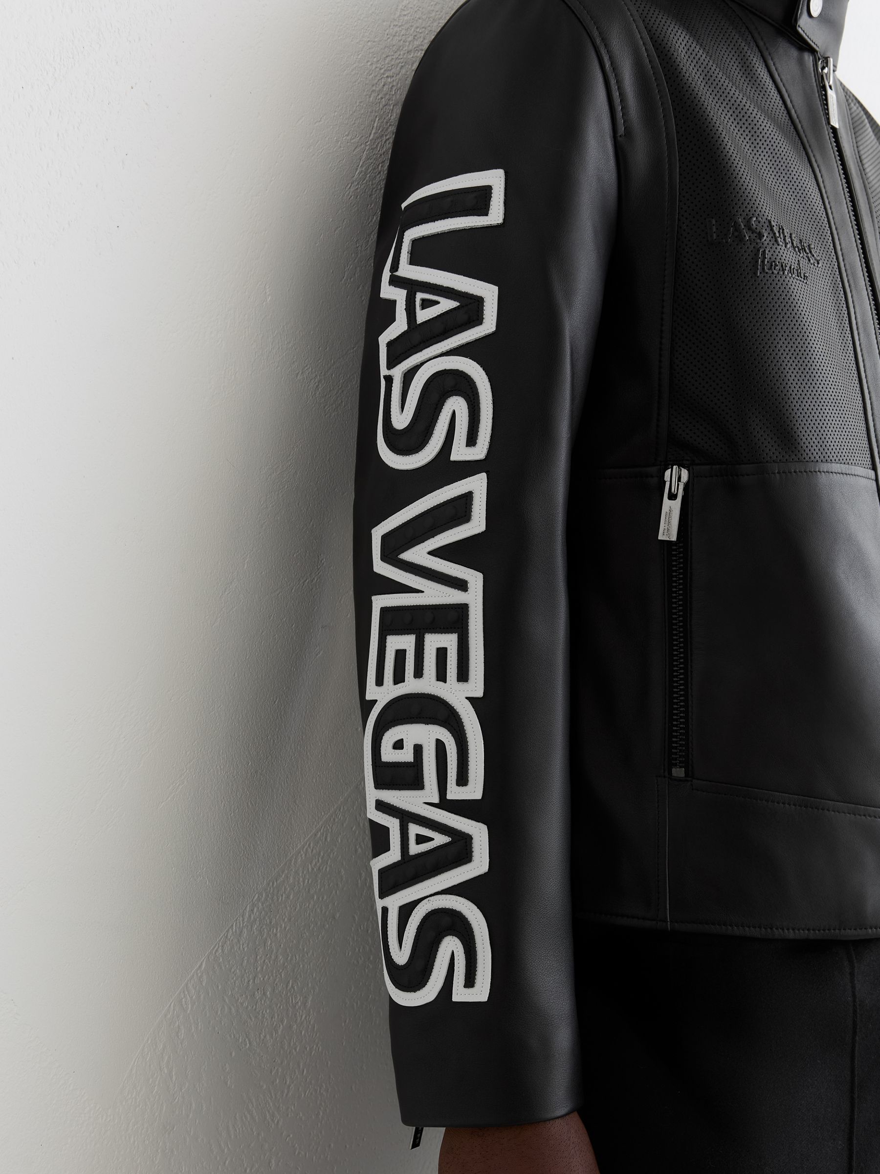 McLaren F1 Team Las Vegas Biker Jacket in Black - Image 6 of 7