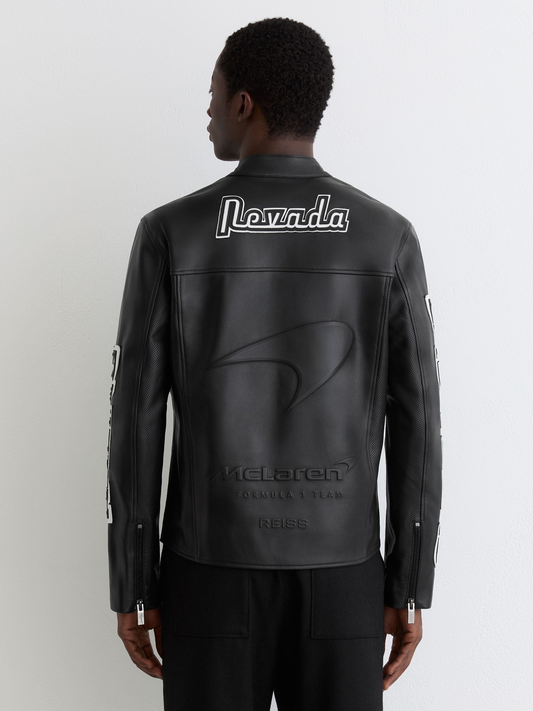 McLaren F1 Team Las Vegas Biker Jacket in Black - Image 7 of 7