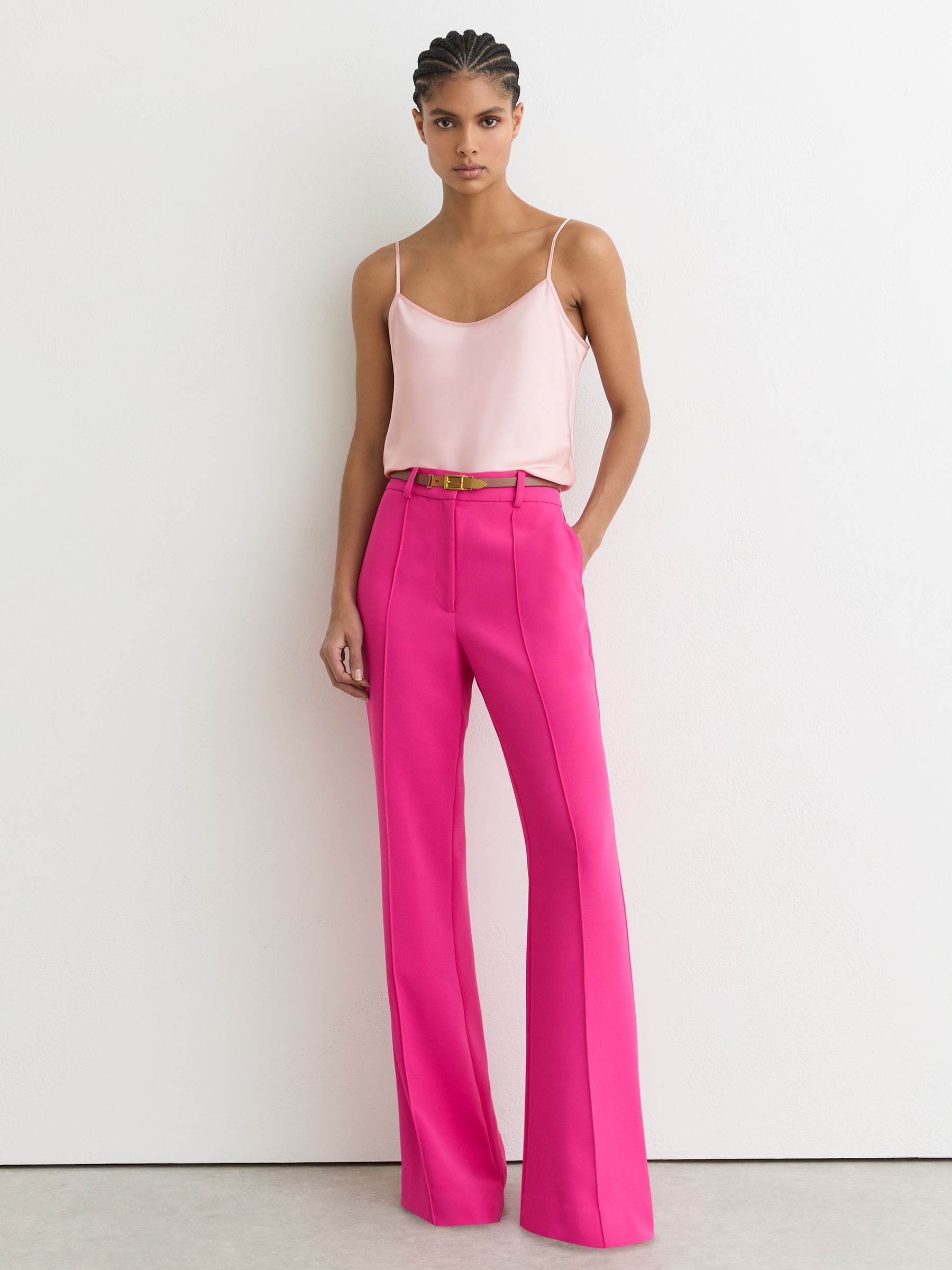 Silk Cami Top in Pink - Image 3 of 6