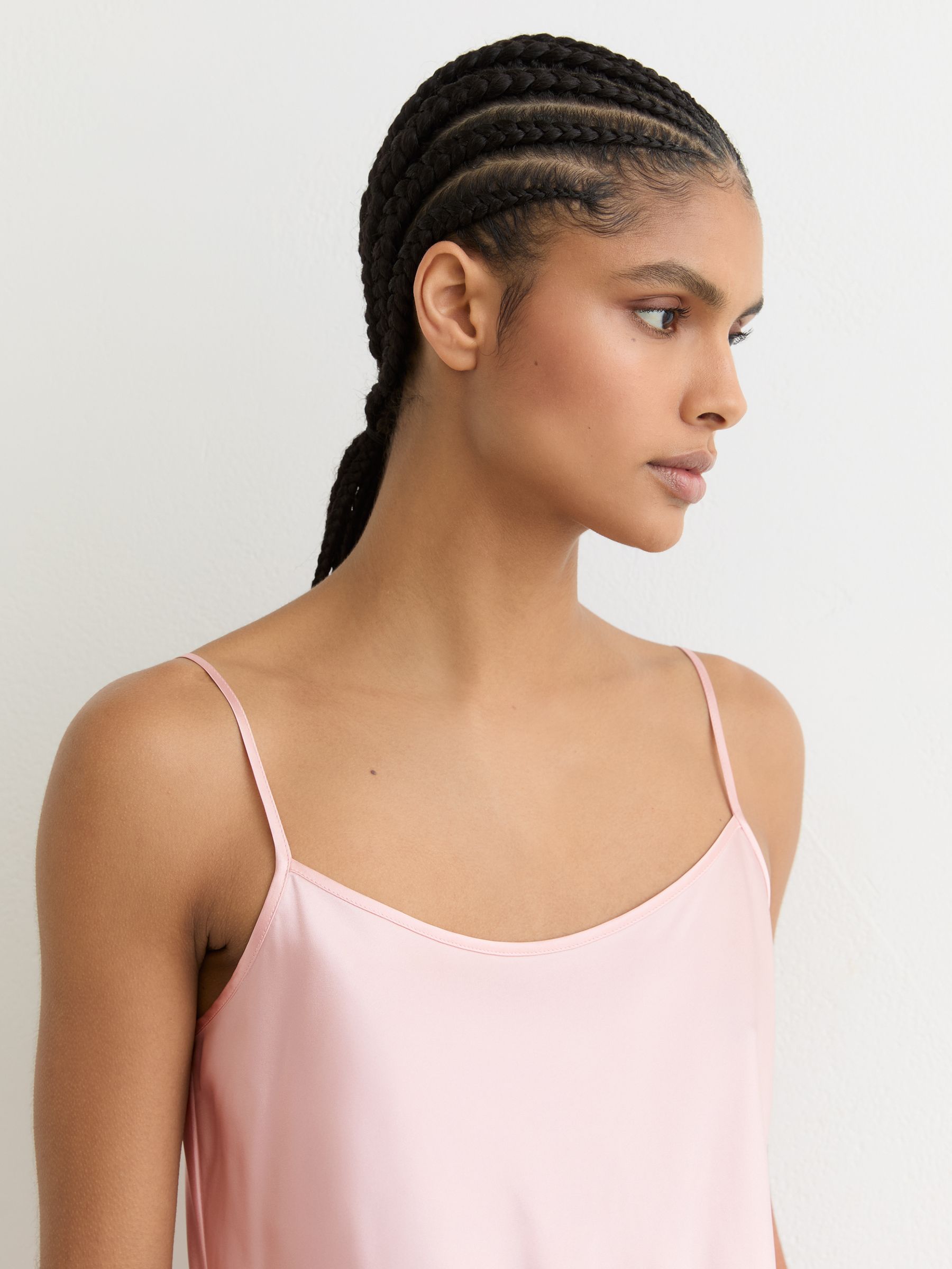 Silk Cami Top in Pink - Image 4 of 6
