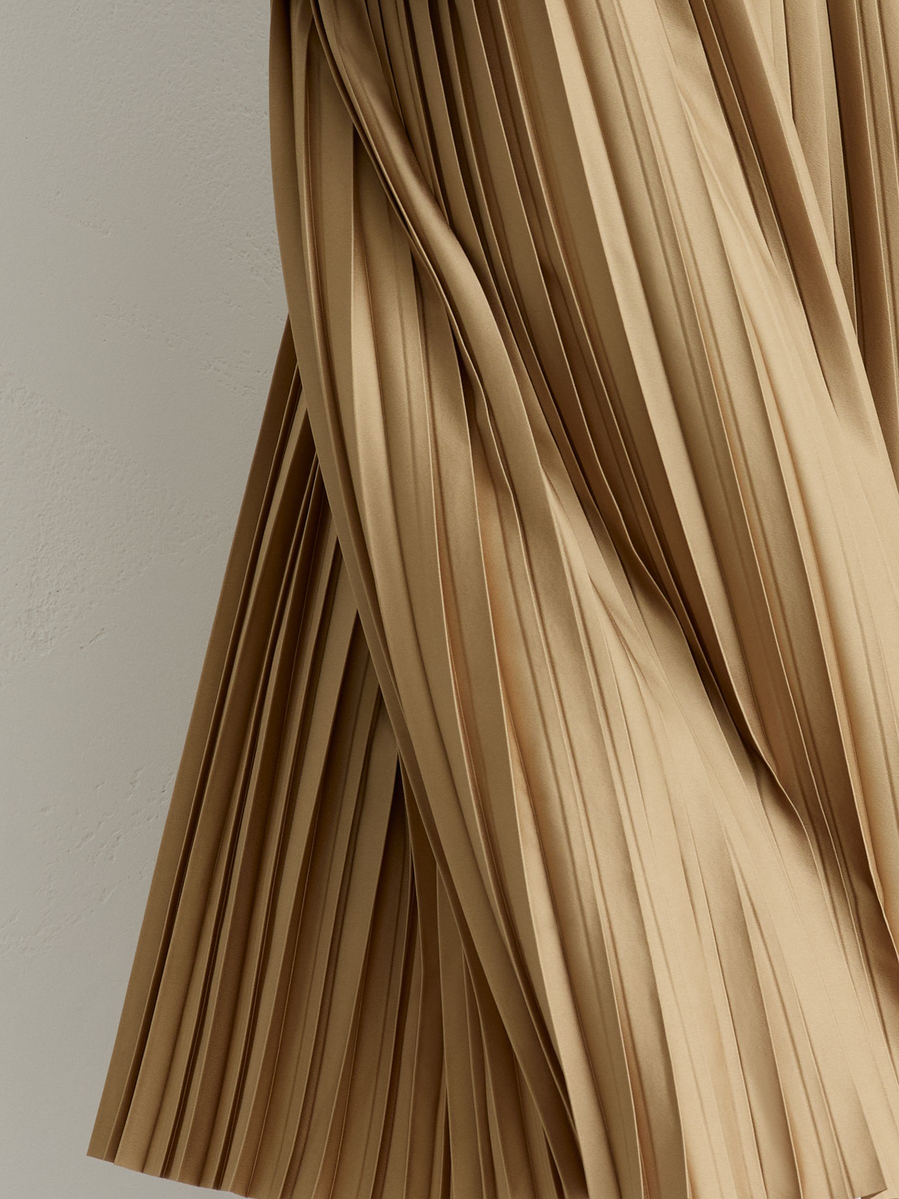 Pleated Midi Skirt in Gold - image 5