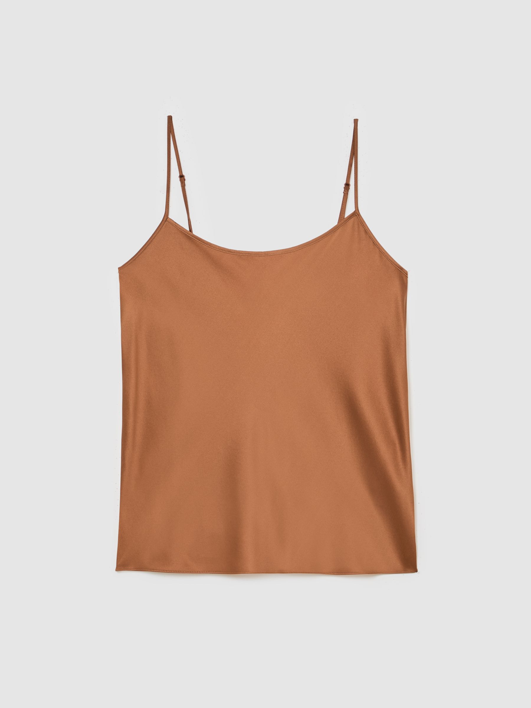 Silk Cami Top in Rust Orange - Image 2 of 6