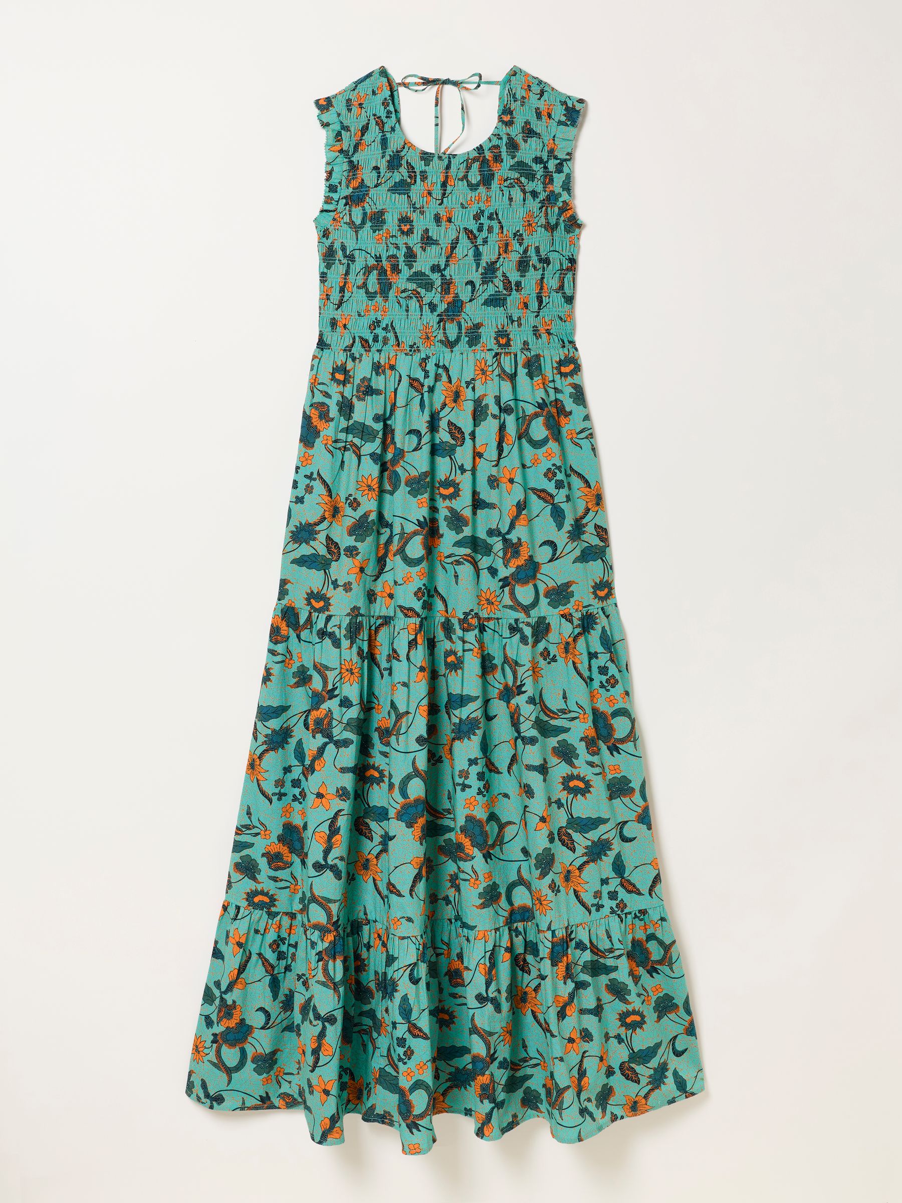 Anais Teal Blue Batik Regular Maxi Dress - Image 7 of 7