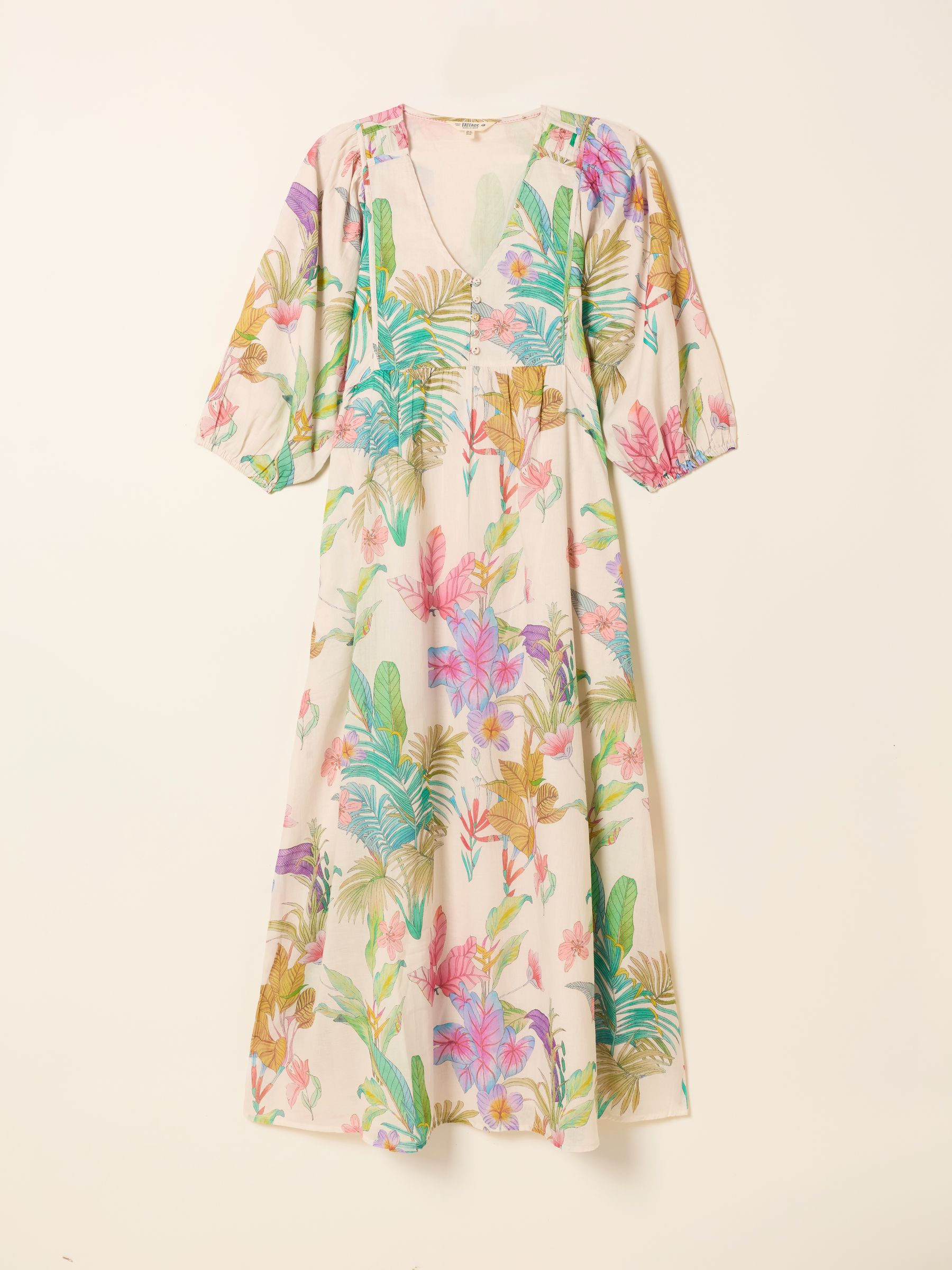 Lilibet Ivory Tropical Regular Midi Dress - Image 7 of 7