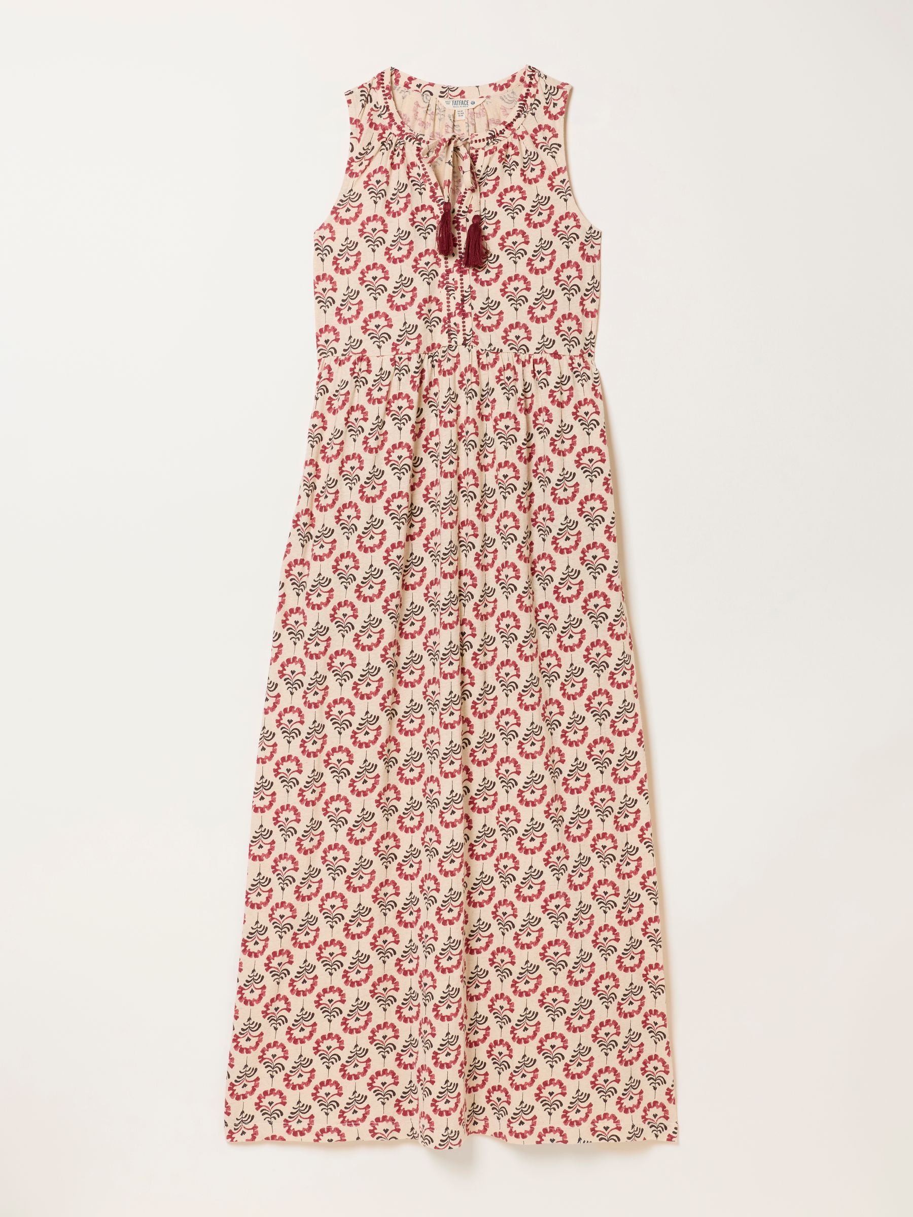 Elsa Ivory Woodblock Regular Jersey Maxi Dress - Image 6 of 6