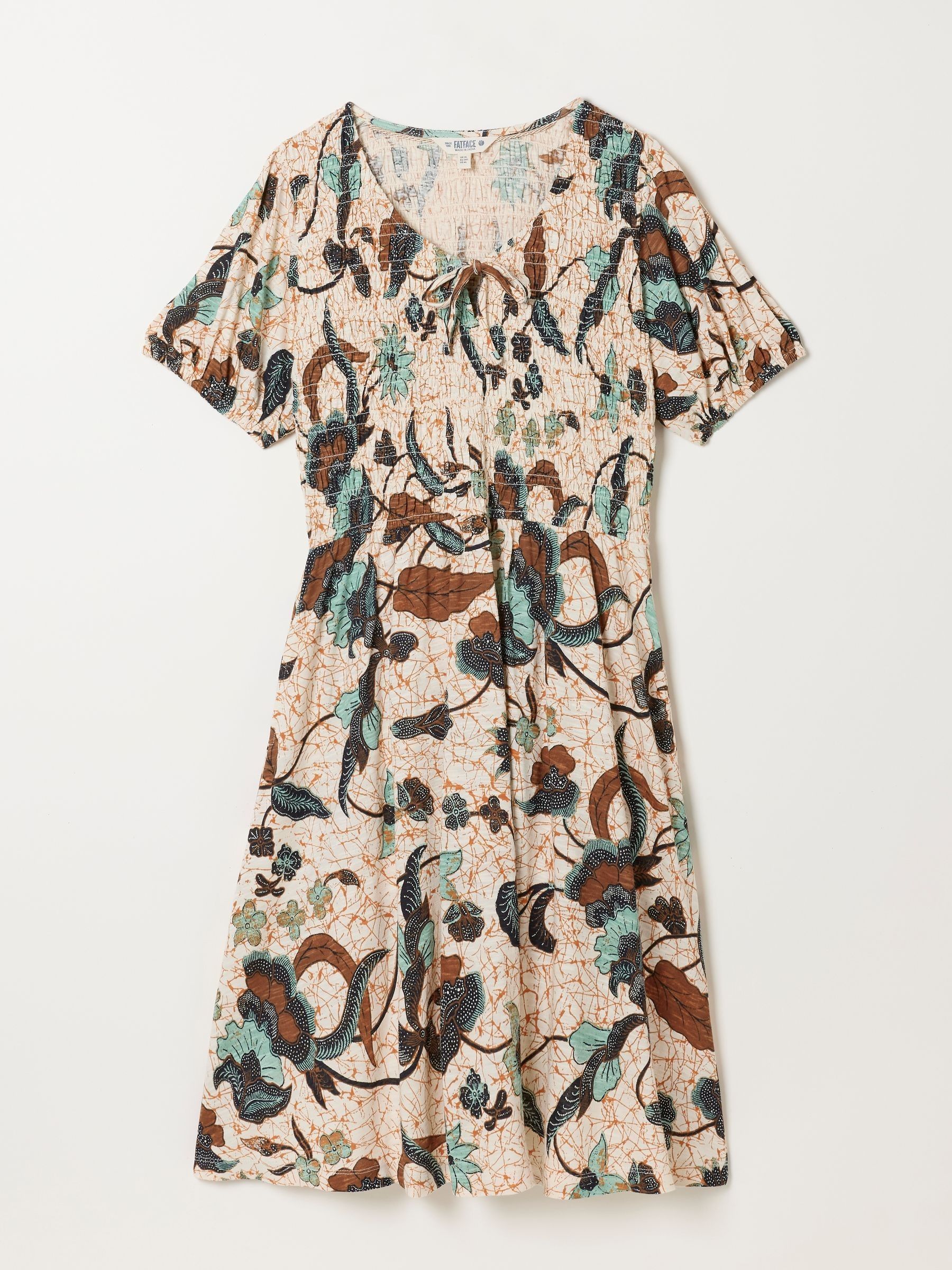 Nora Ivory Batik Regular Jersey Dress - Image 6 of 6