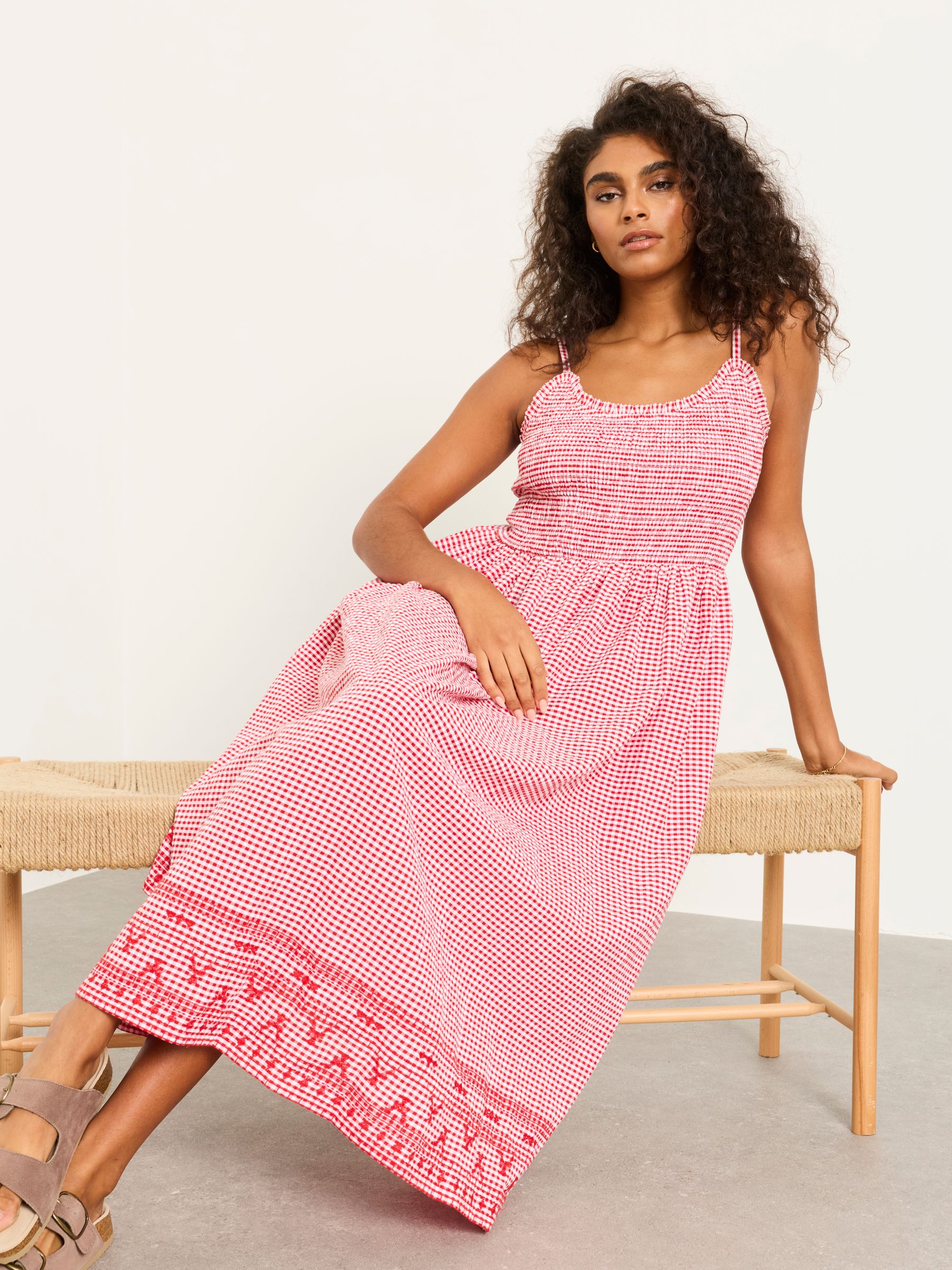 Emmy Red Regular Midi Dresses - Image 5 of 6