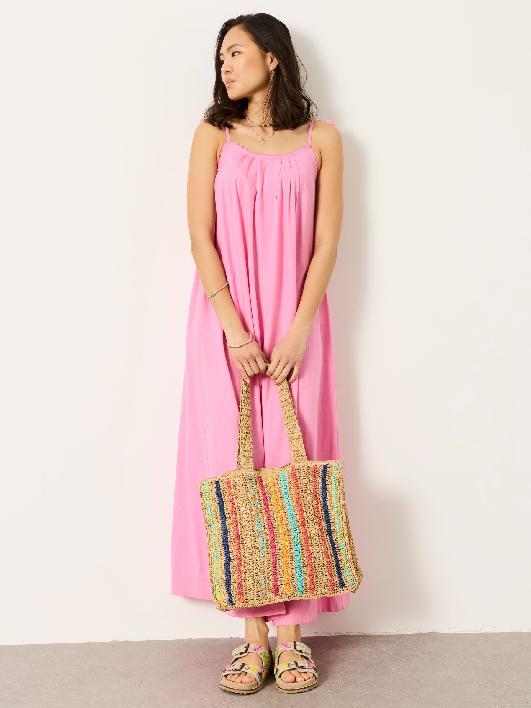 strapless open back dress Small / Pink Floral main image 0