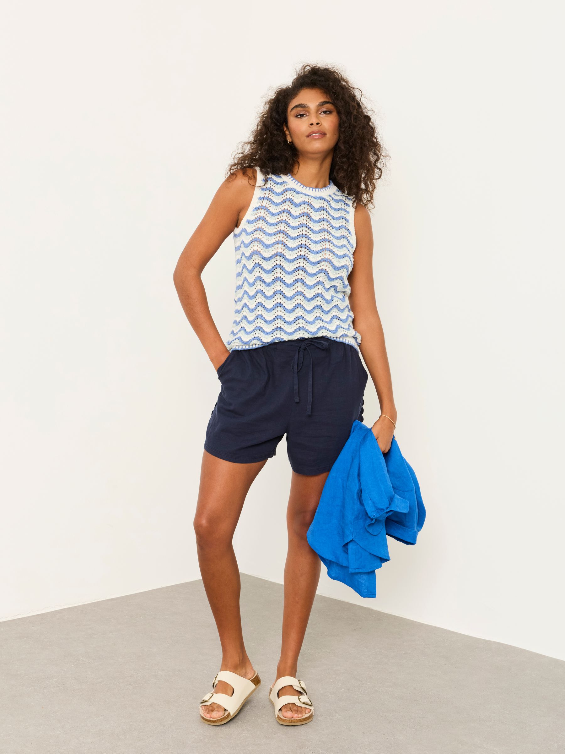 Wilma Blue Knitted Tank - Image 5 of 6