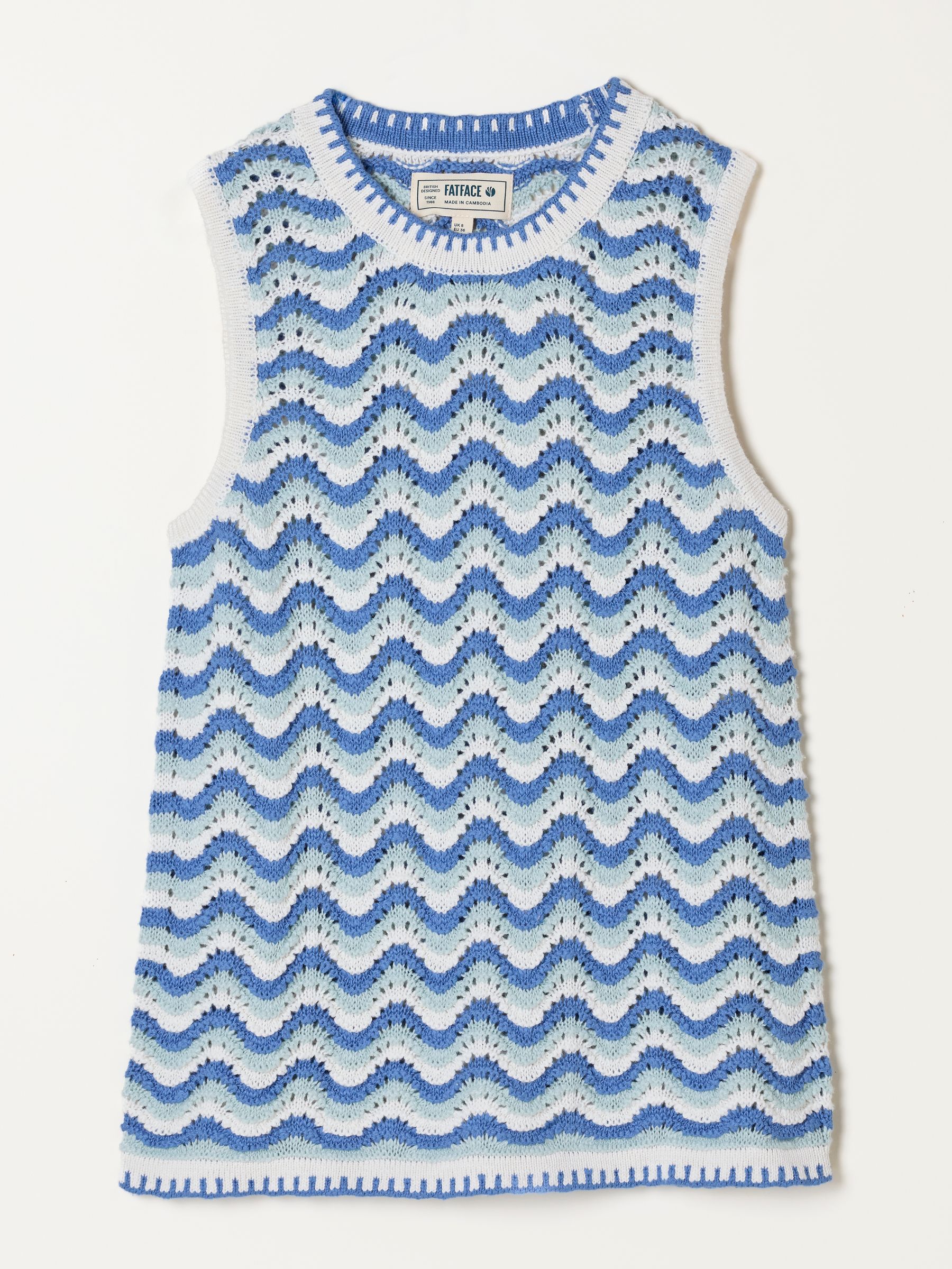 Wilma Blue Knitted Tank - Image 6 of 6