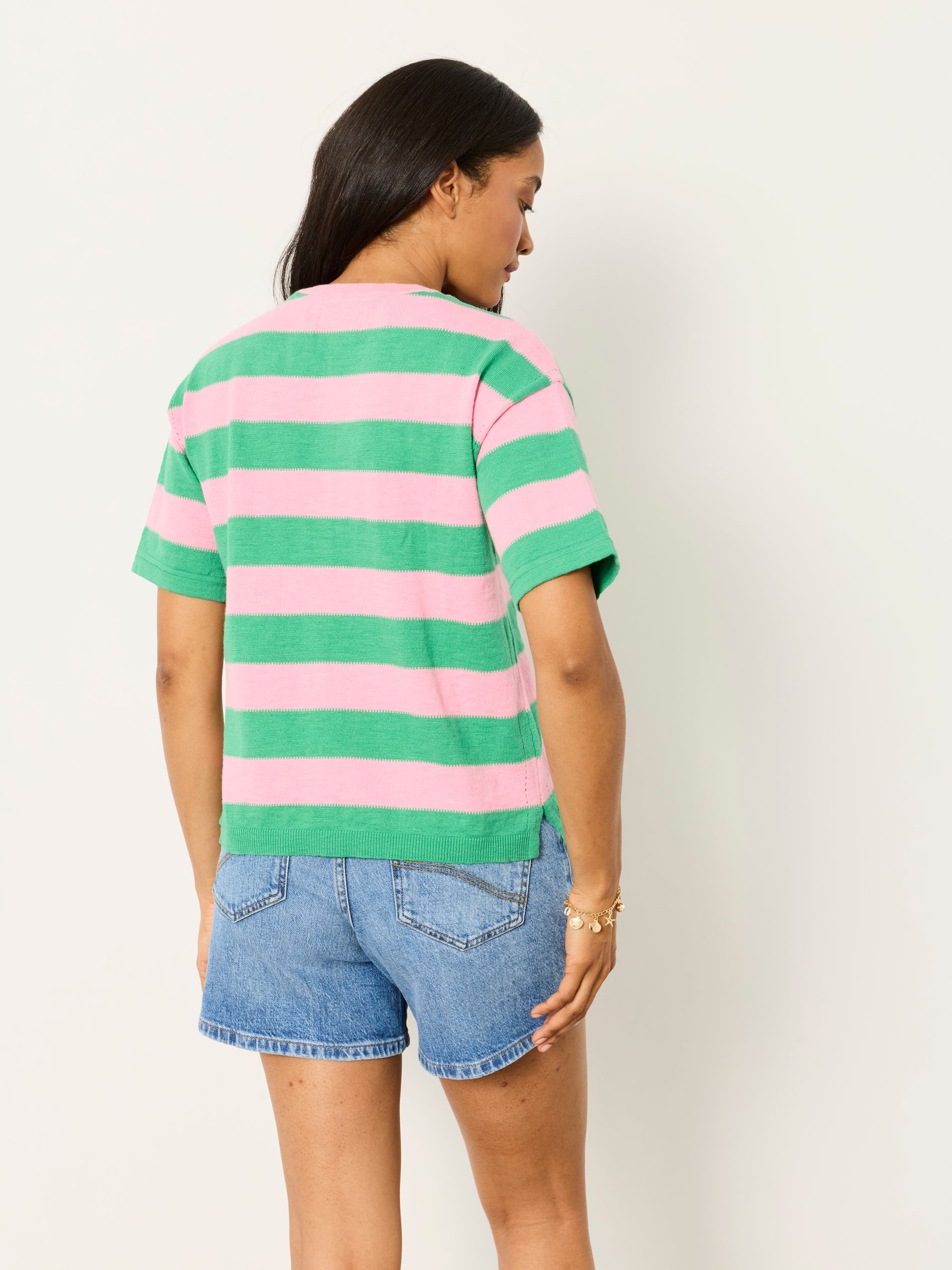 Abigail Pink Stripe Knitted Top - Image 2 of 6