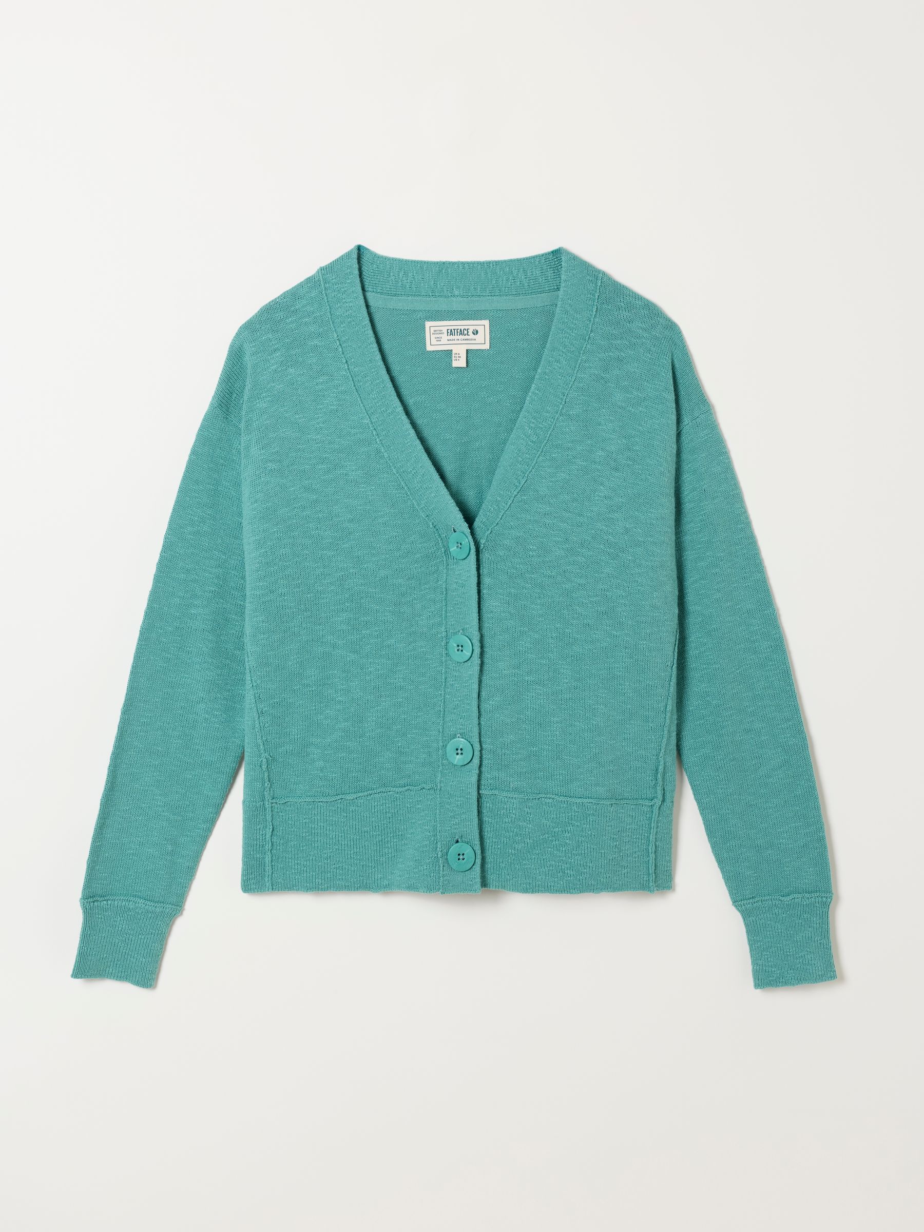 Suzie Teal Blue Knitted Cardigan - Image 5 of 5