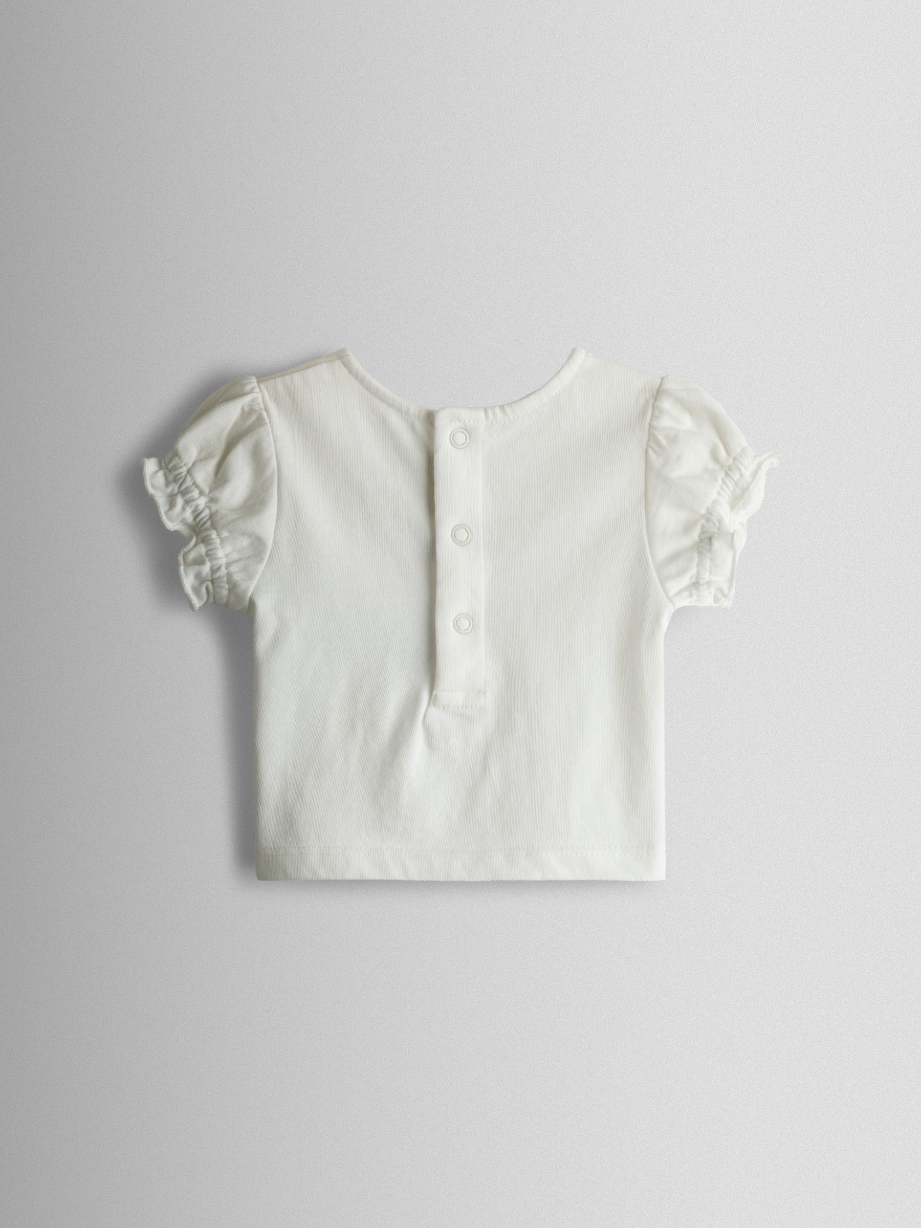 Blue Smocked Dungaree, T-Shirt & Headband Set - Image 5 of 7