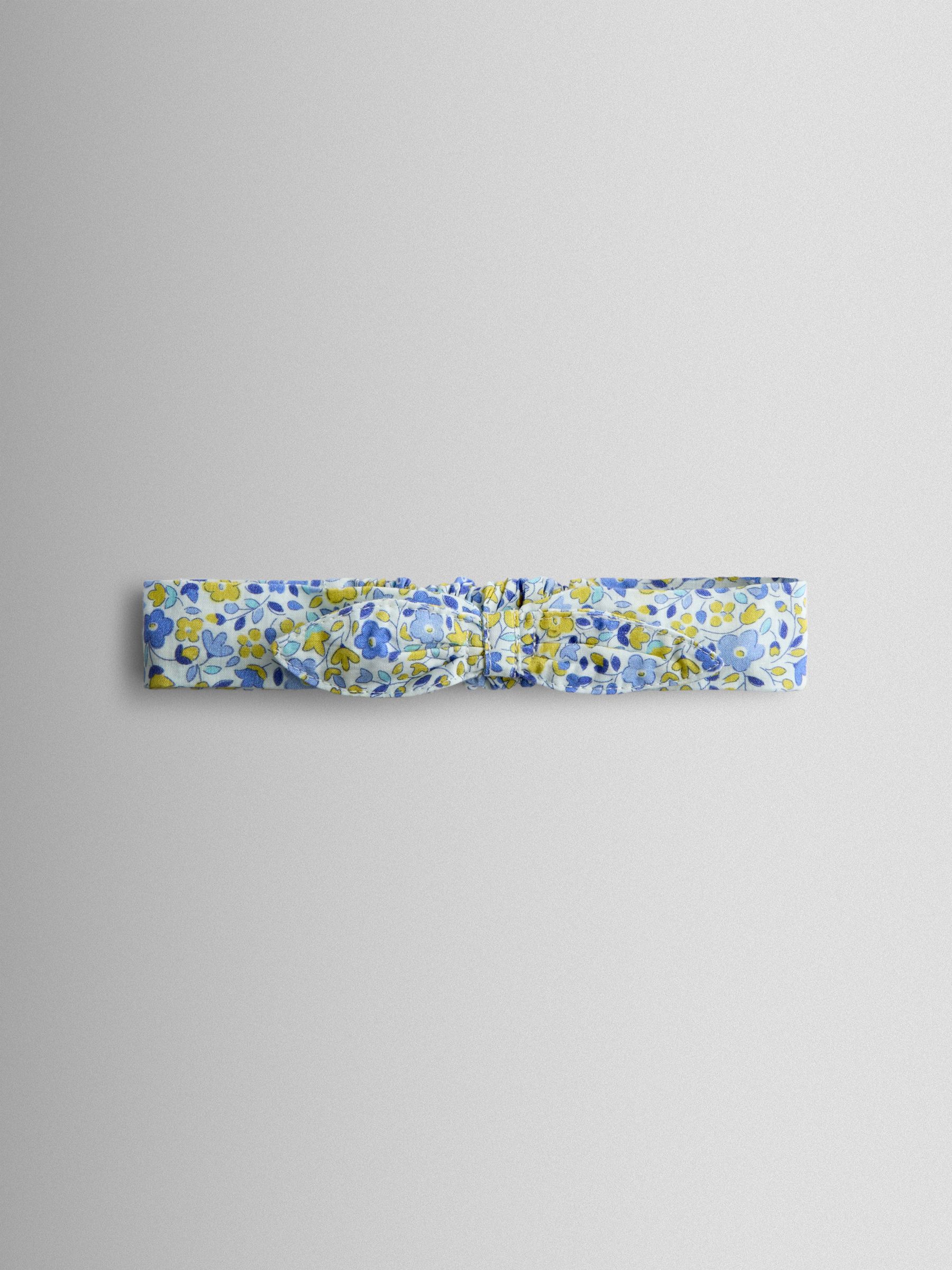 Blue Smocked Dungaree, T-Shirt & Headband Set - Image 6 of 7