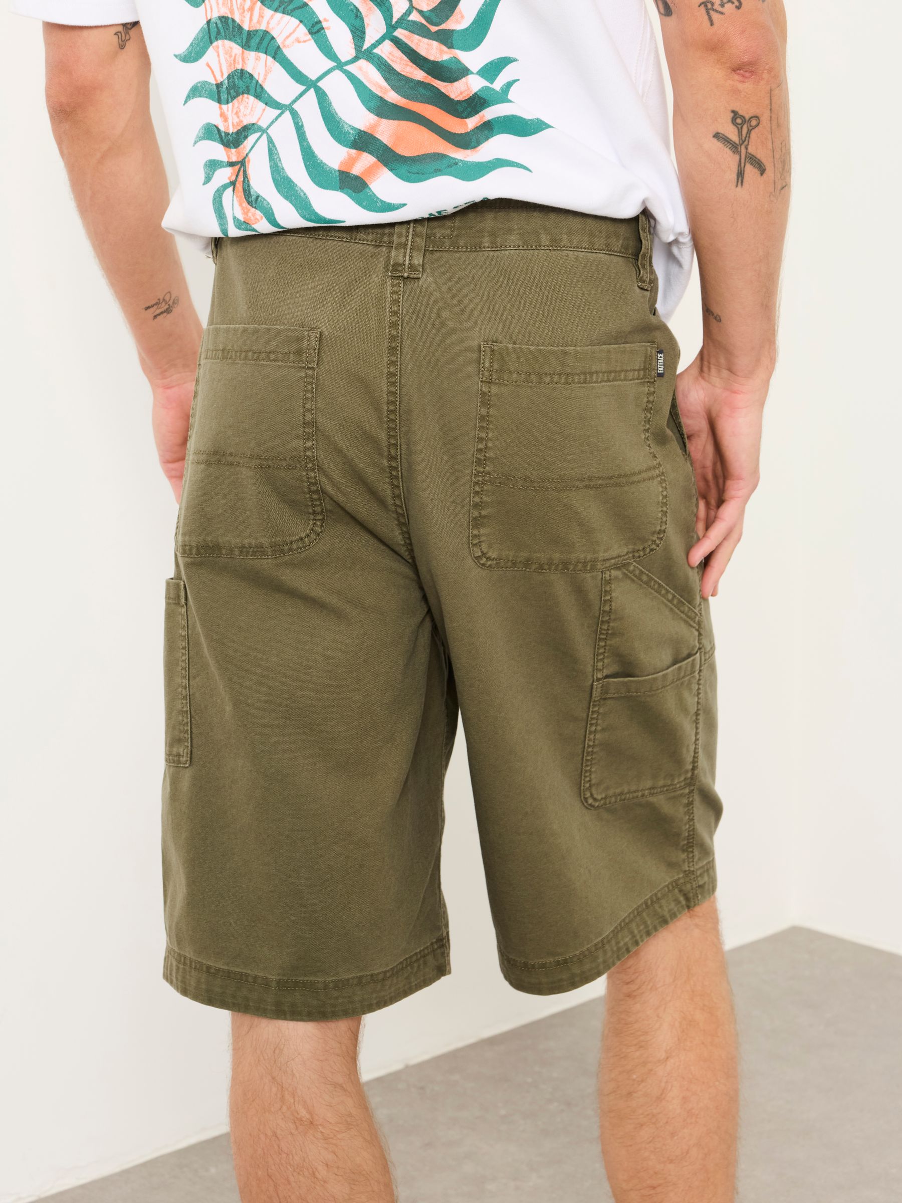 Pascal Khaki Green Utility Shorts - Image 2 of 6