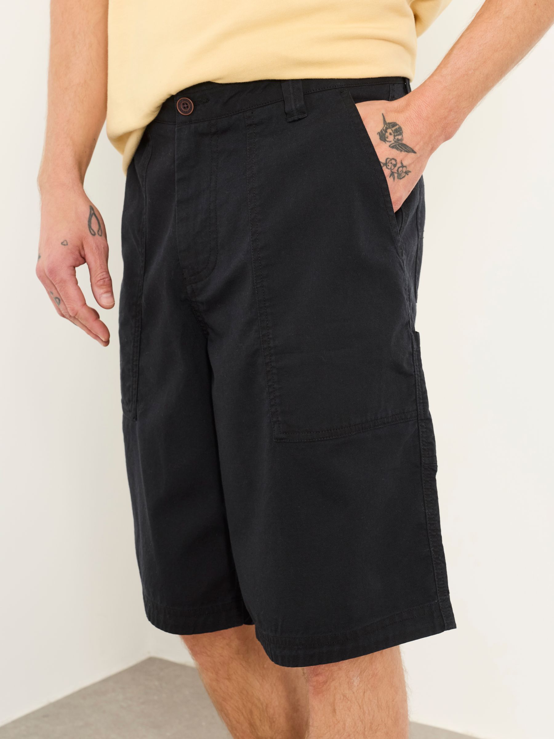 Pascal Washed Black Utility Shorts - Image 4 of 6