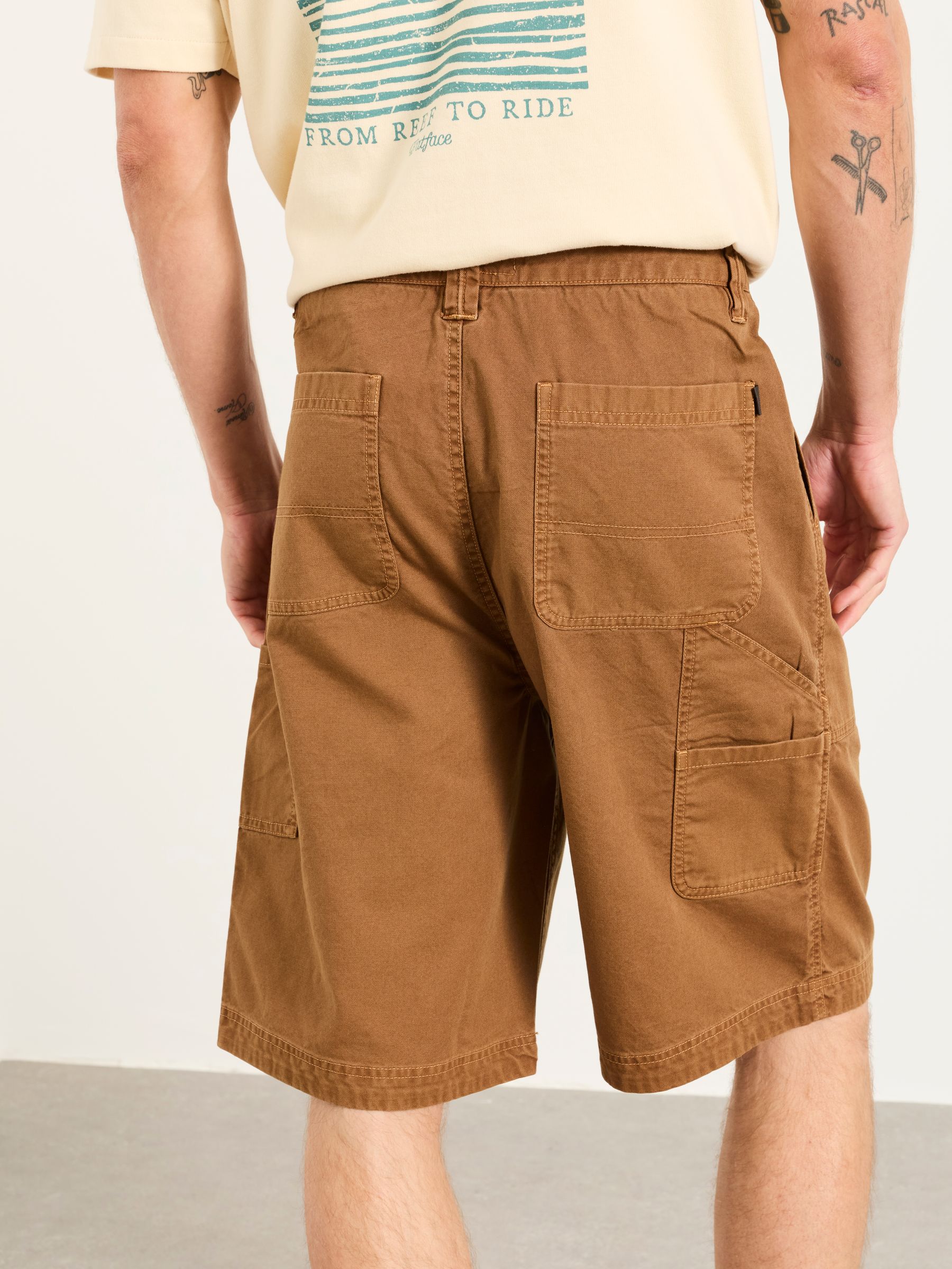 Pascal Tan Brown Utility Shorts - Image 2 of 6