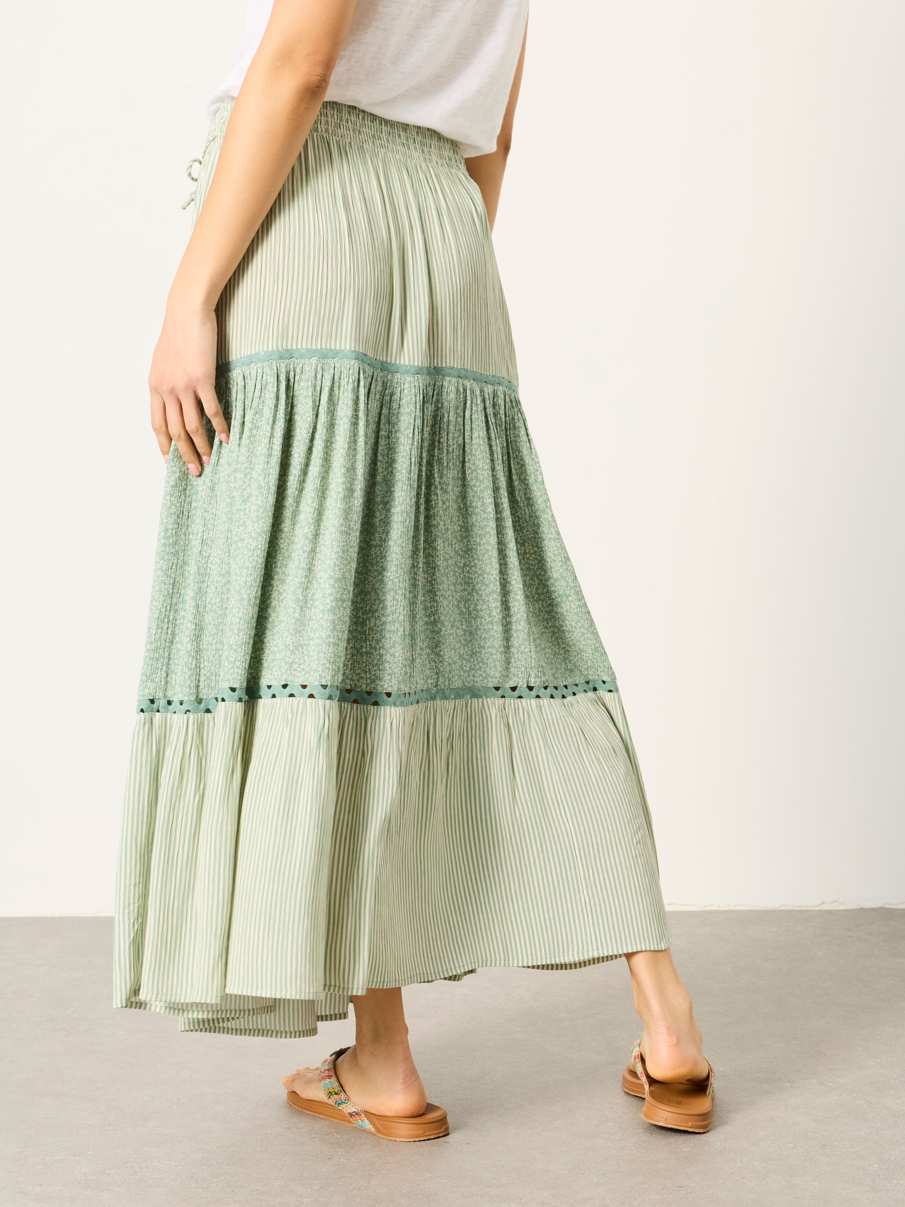 Jayla Green Coral Texture Maxi Skirt - Image 2 of 6