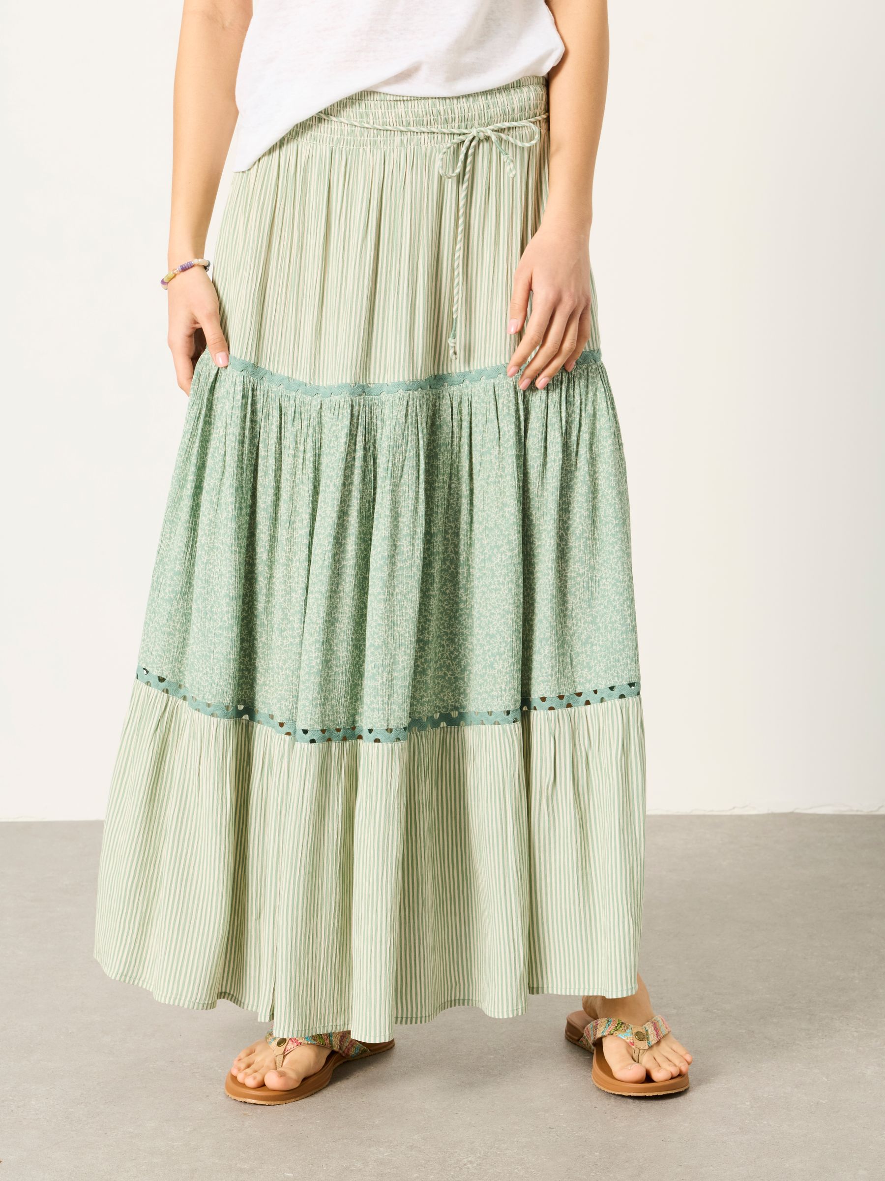 Jayla Green Coral Texture Maxi Skirt - Image 3 of 6