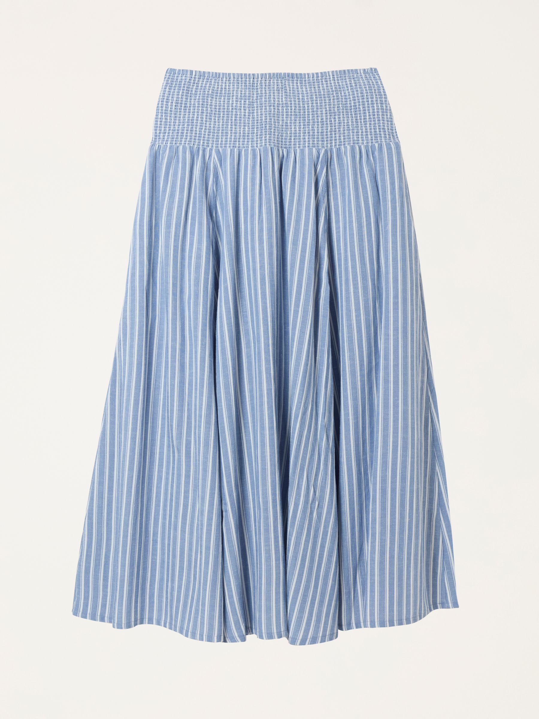 Hetty Blue Stripe Midi Skirt - Image 7 of 7 Hetty Blue Stripe Midi Skirt - Image 7 of 7