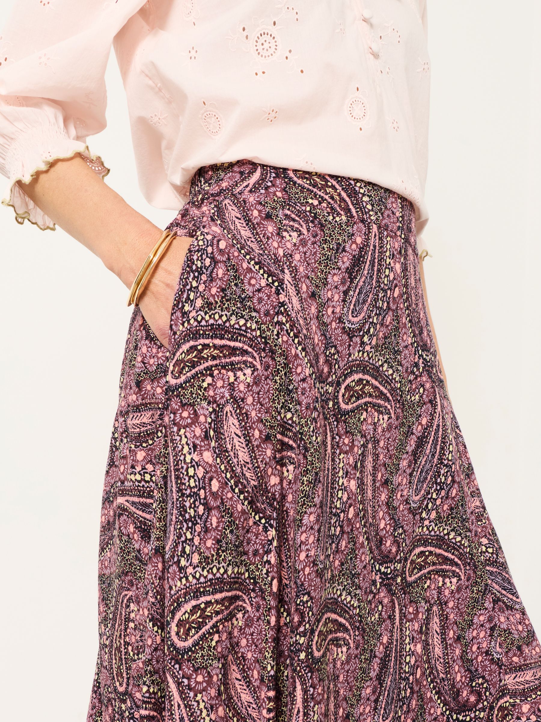 Purple Paisley Sadie Midi Skirt - Image 5 of 6