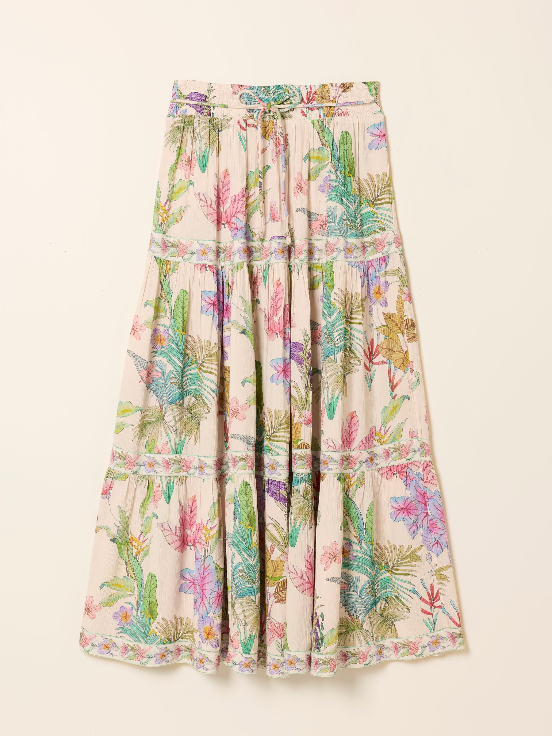 Jayla Ivory Tropical Maxi Skirt - Image 7 of 7