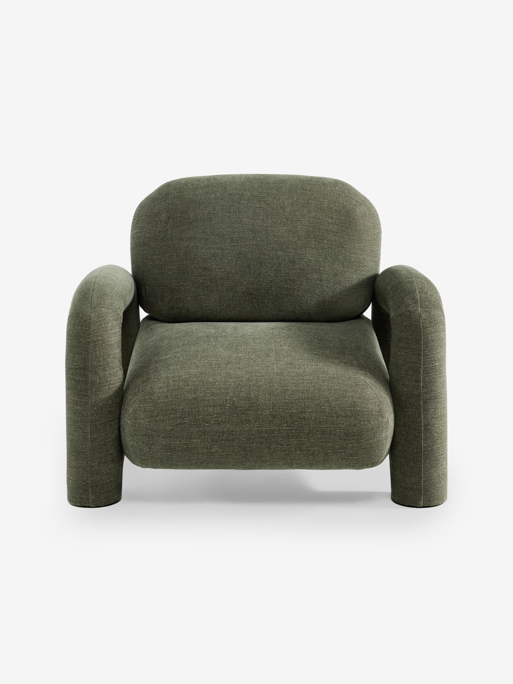 Bobo Accent Chair in Hunter Green Soft Textured Weave - Image 1 of 2