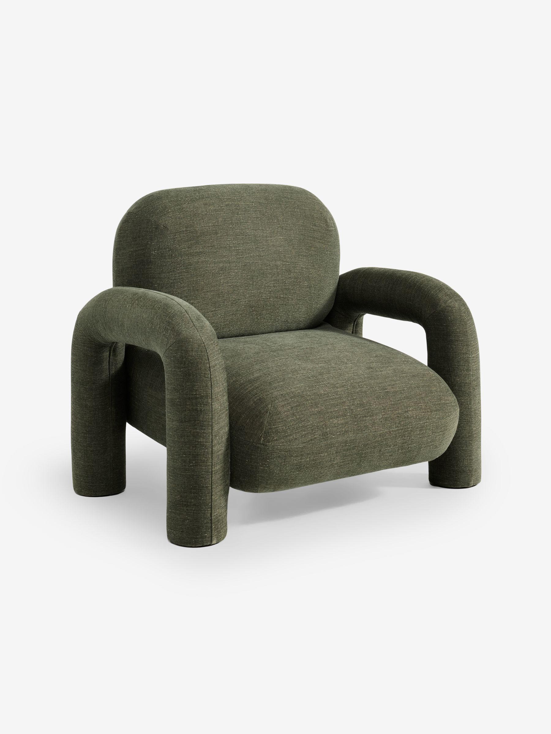 Bobo Accent Chair in Hunter Green Soft Textured Weave - Image 2 of 2