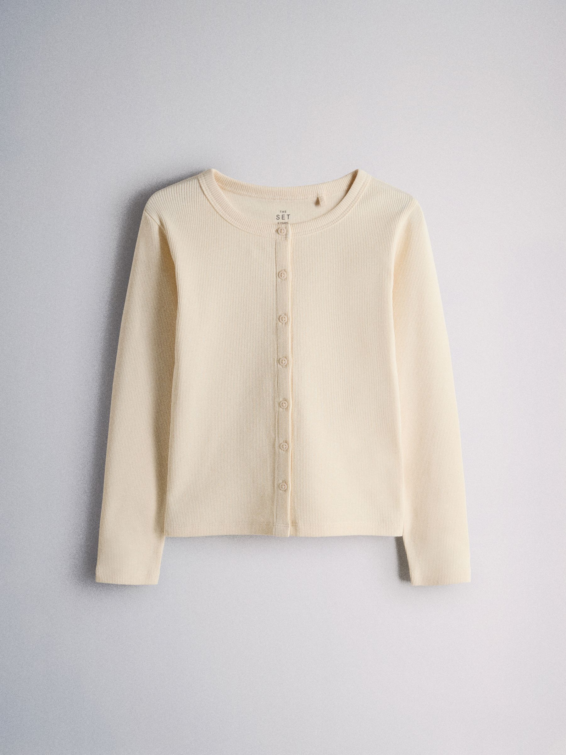 The Set 4 Pack Long Sleeve Rib Button Through Cotton Tops Pink/Cream - Image 2 of 6 The Set 4 Pack Long Sleeve Rib Button Through Cotton Tops Pink/Cream - Image 2 of 6