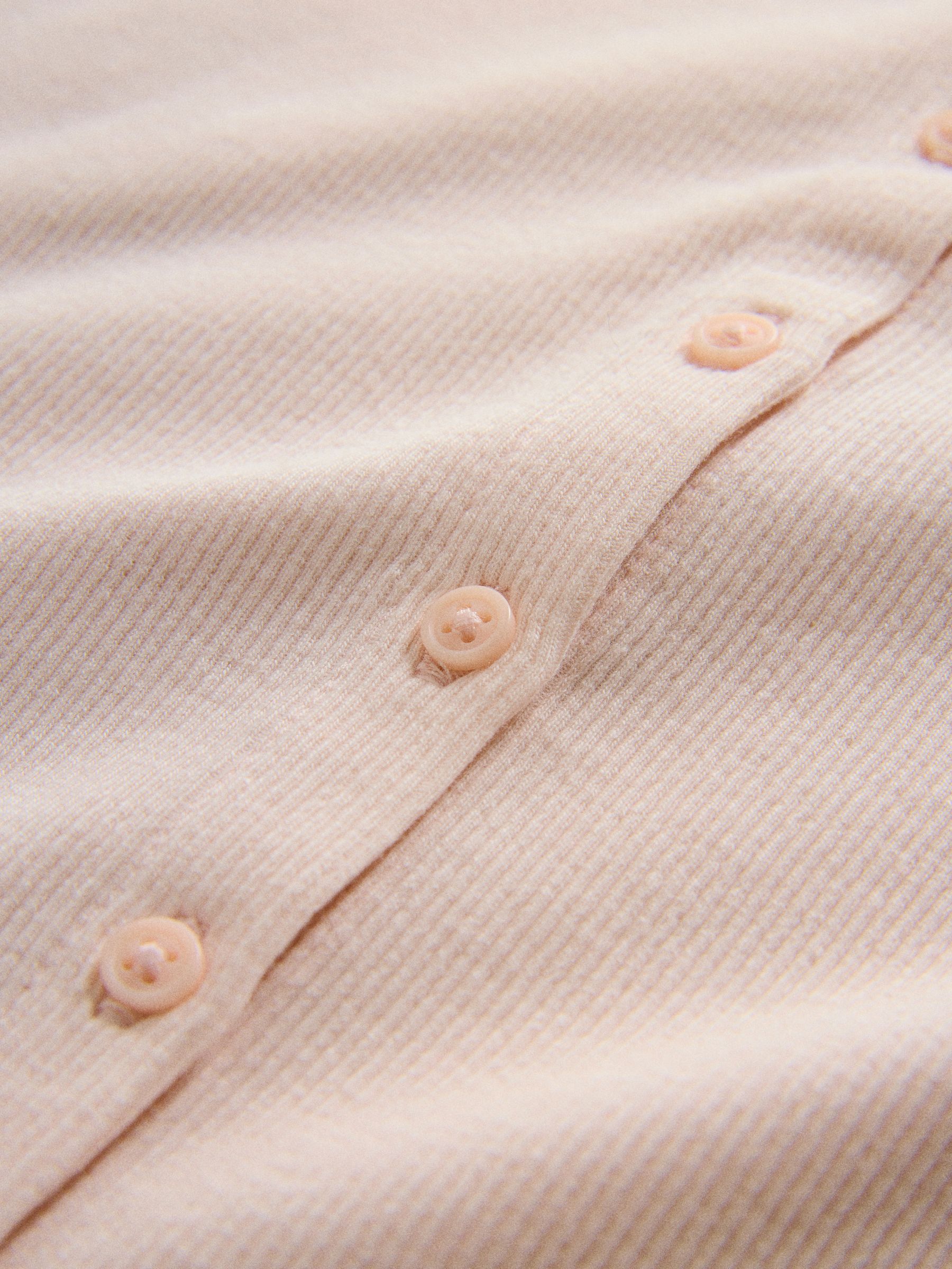 The Set 4 Pack Long Sleeve Rib Button Through Cotton Tops Brown Pink - Image 6 of 6
