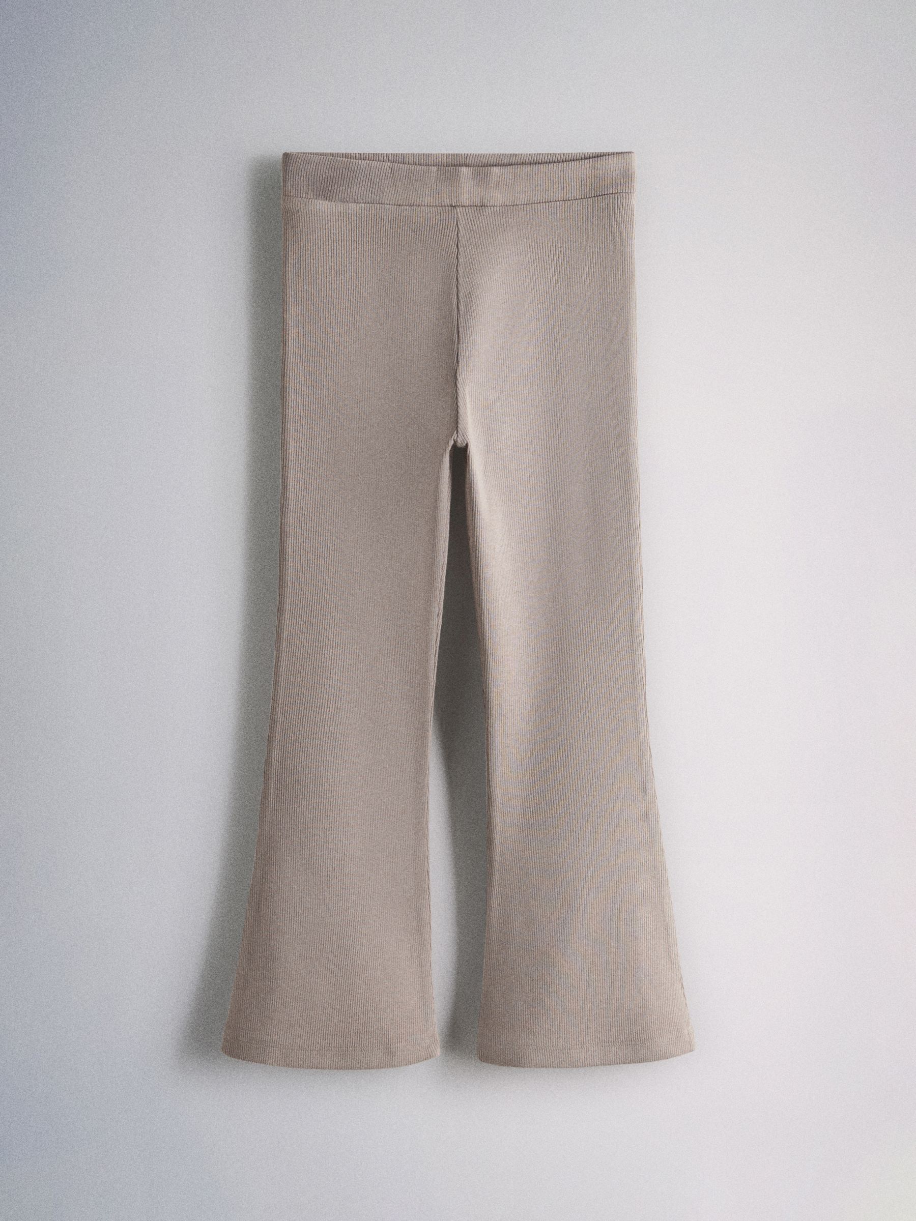 4 Pack Ribbed Flare Leggings Blue/Yellow/Green/Brown - Image 5 of 5