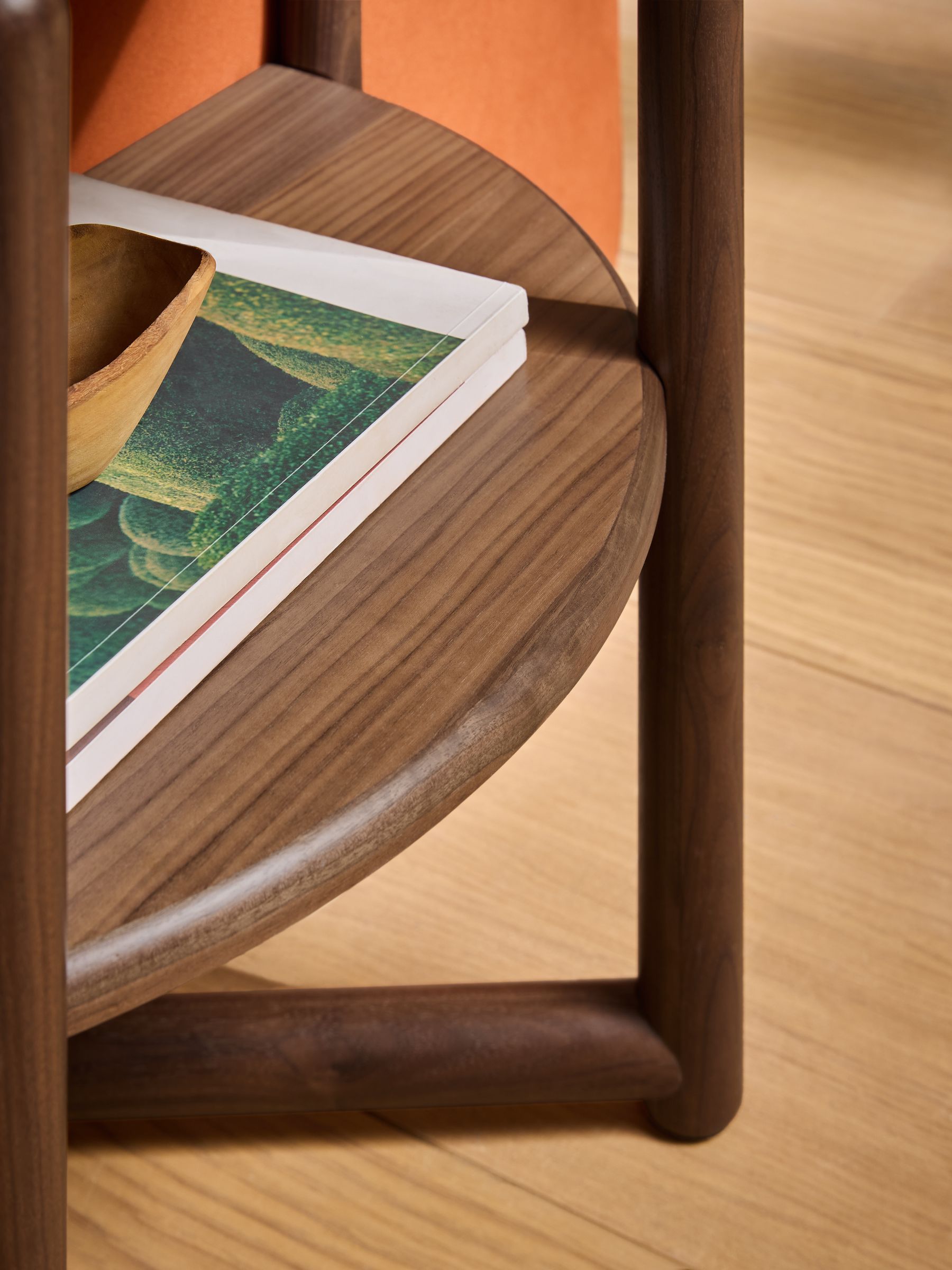 Everett Sofa Side Table in Walnut and Marble - Image 2 of 6
