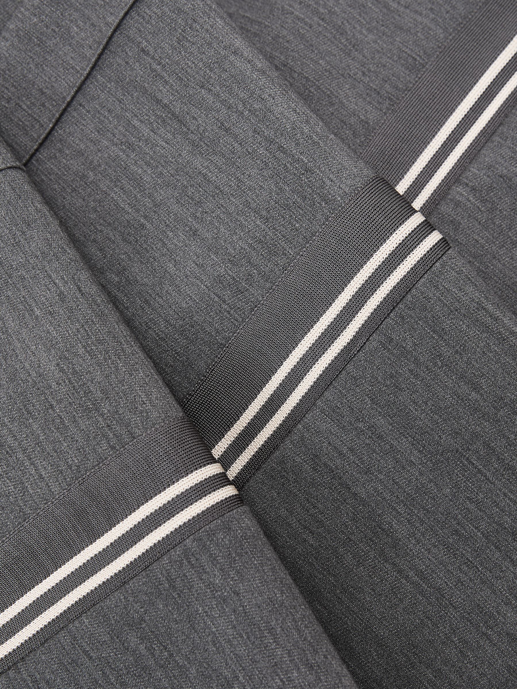 Petite Melange Side-Stripe Wide-Leg Trousers in Grey - image 4