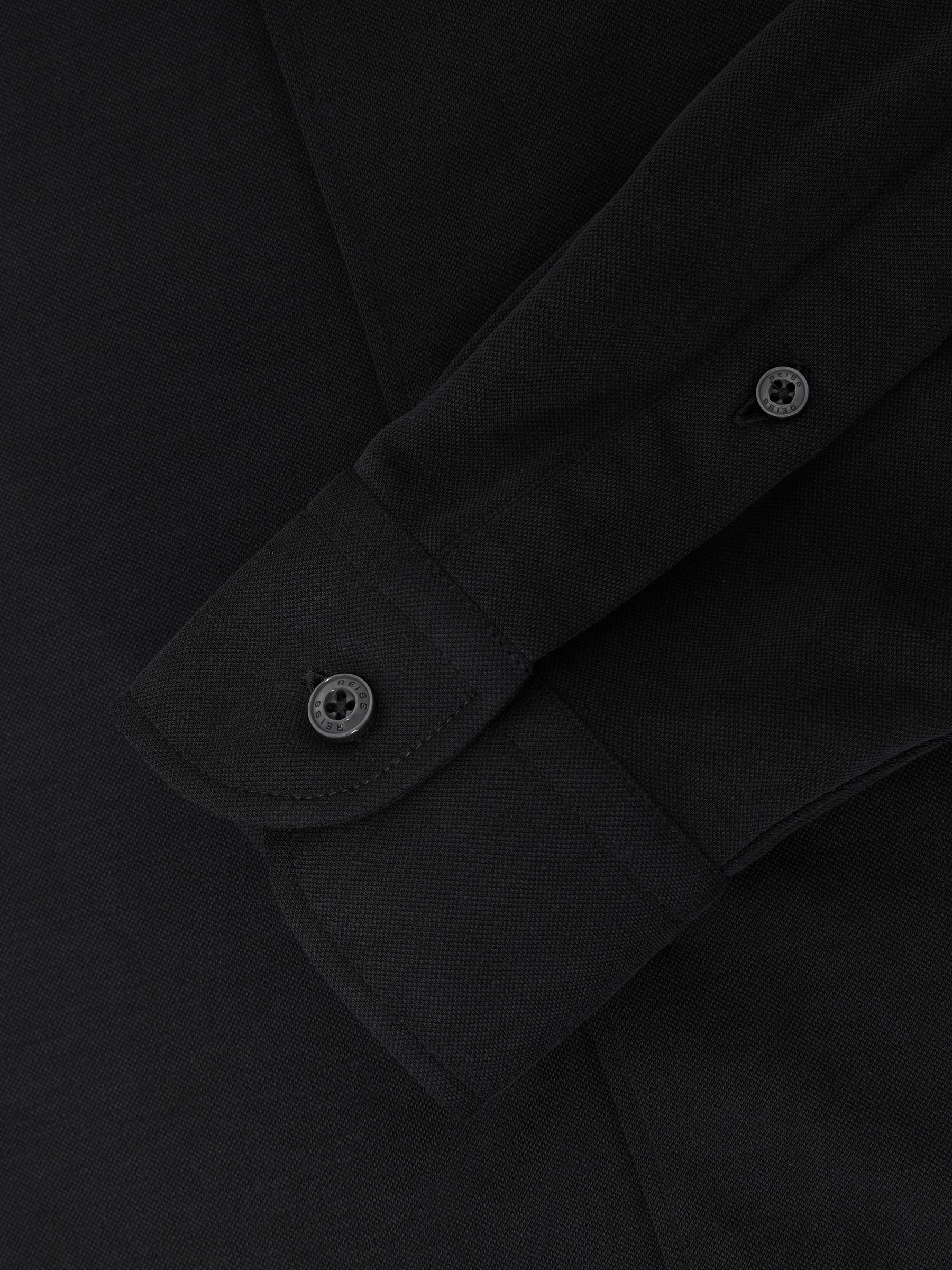 Stretch-Modal Cutaway-Collar Shirt Regular-Fit in Washed Black - Image 7 of 7