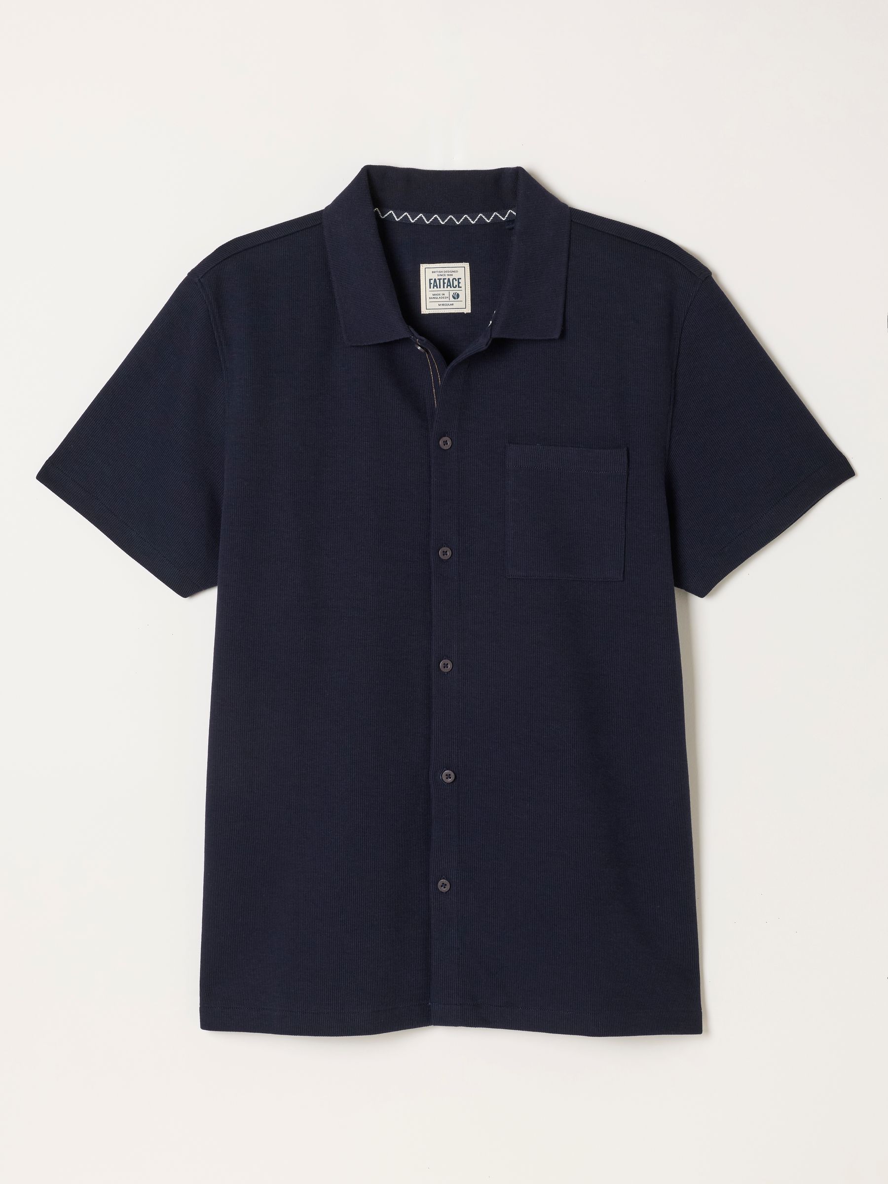 Ayr Navy Ribbed Shirt - Image 6 of 6