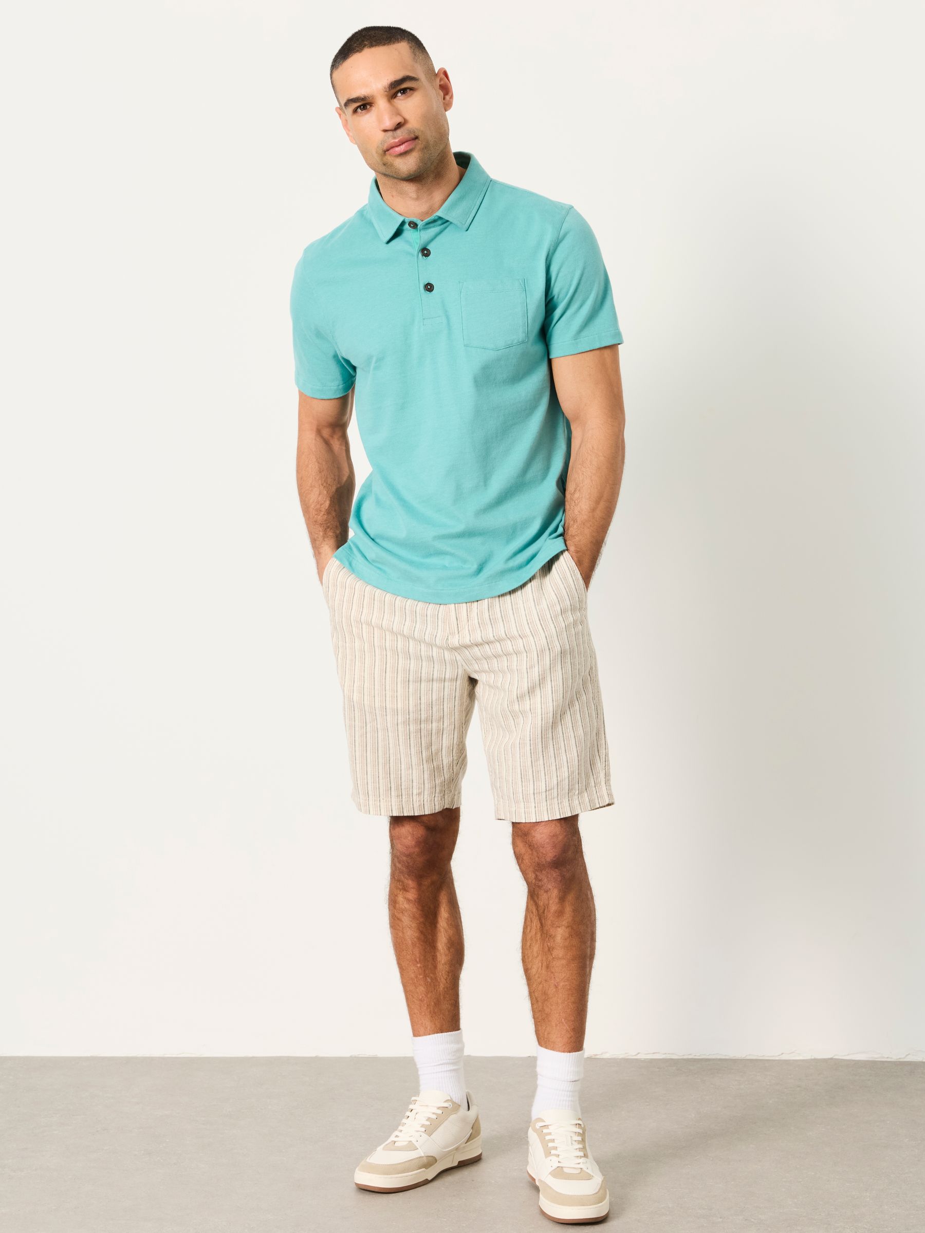 Elm Light Teal Polo Shirt | FatFace USA